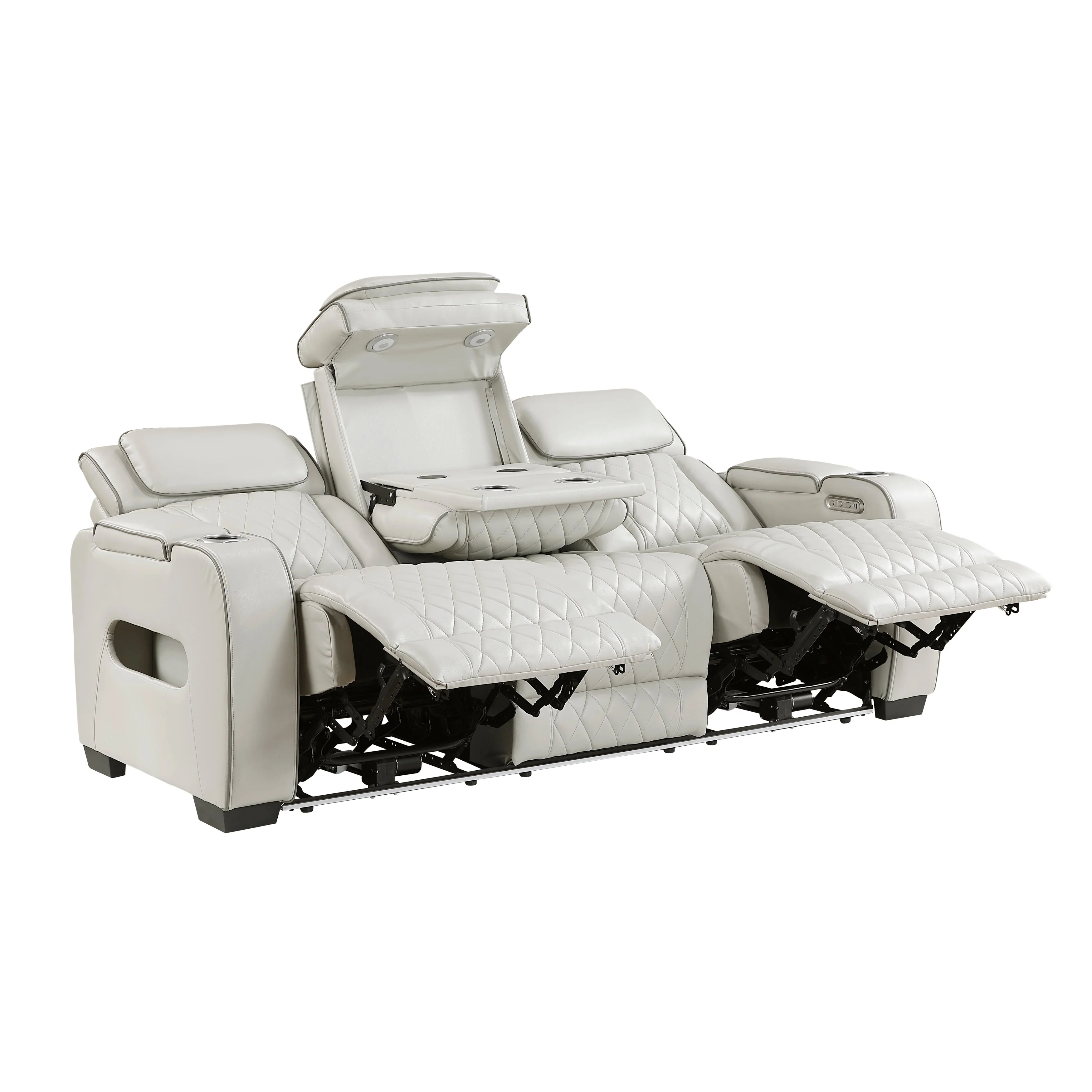 Fairway Taupe Power Double Reclining Sofa - Image 7