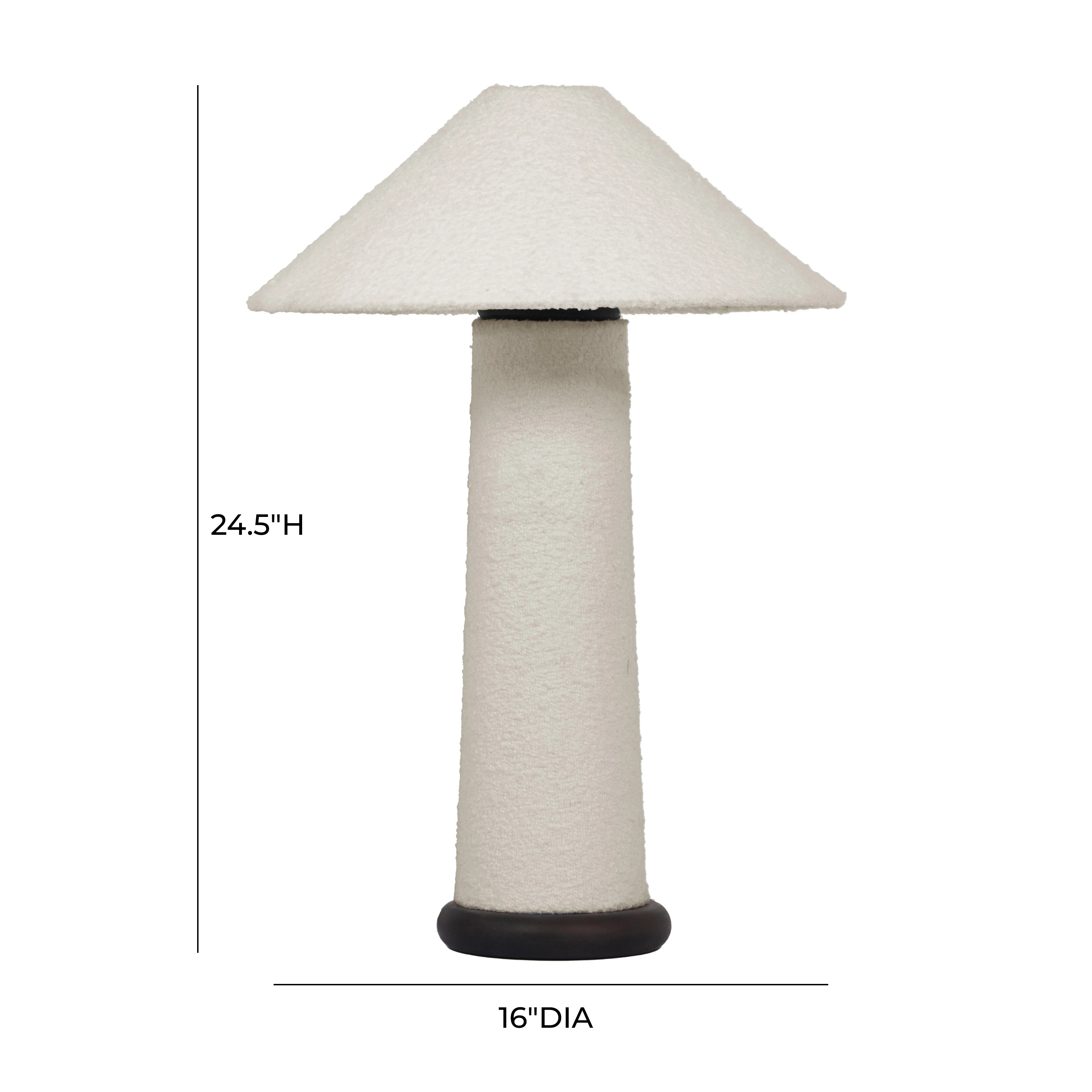 Faith White Boucle Table Lamp - Image 6