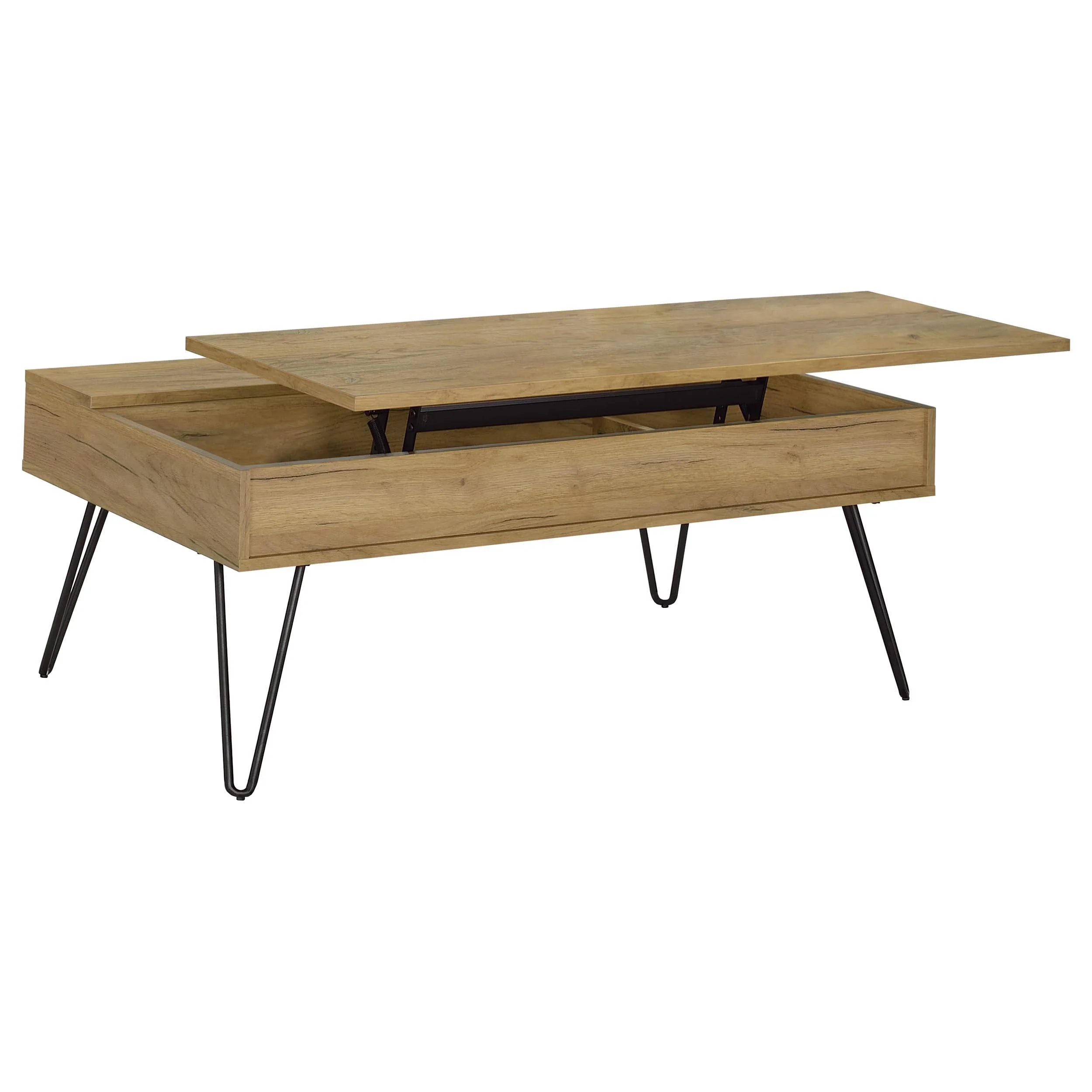 Fanning Golden Oak 2-Piece Lift Top Coffee and End Table Set - Image 4