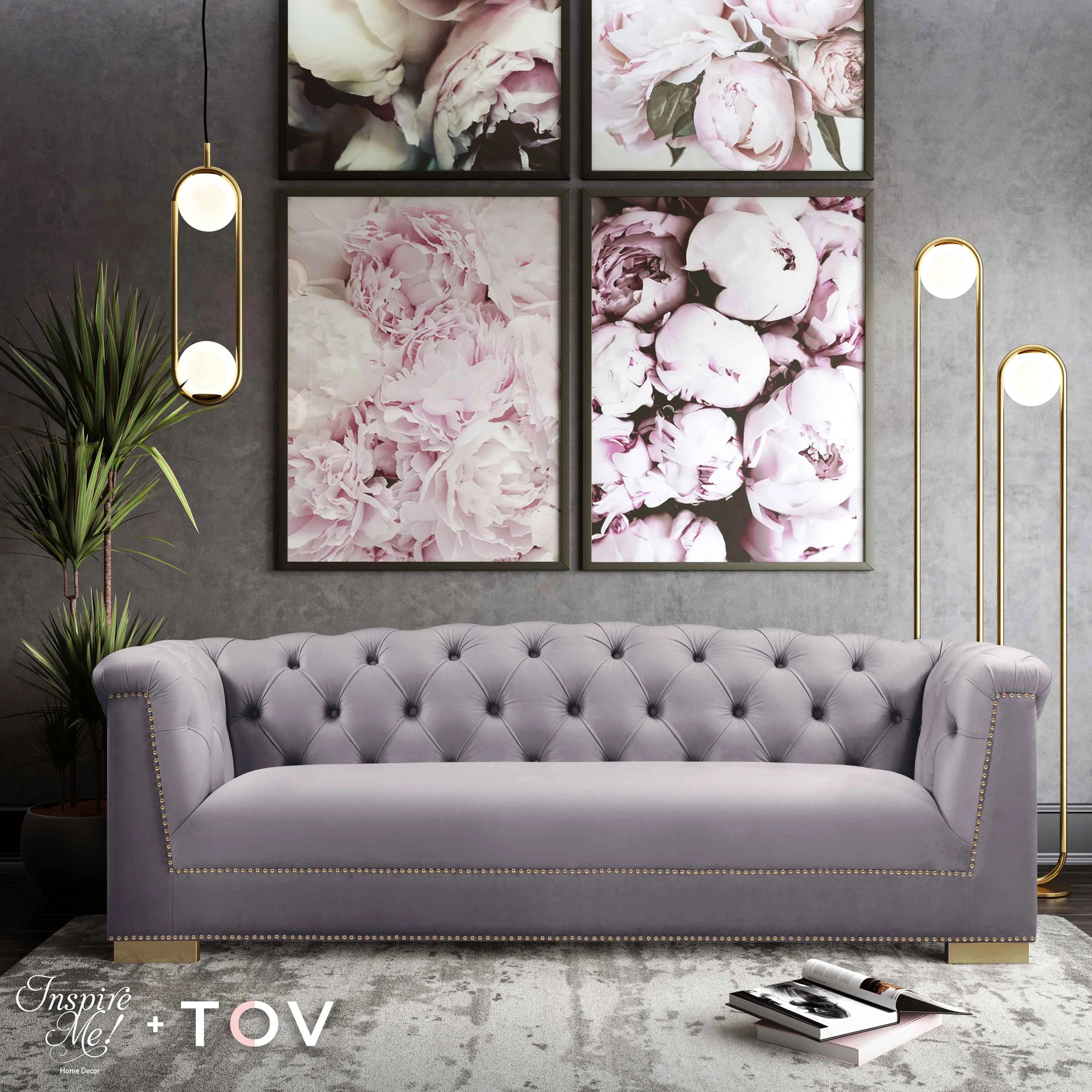 Farah Velvet Sofa - Image 14