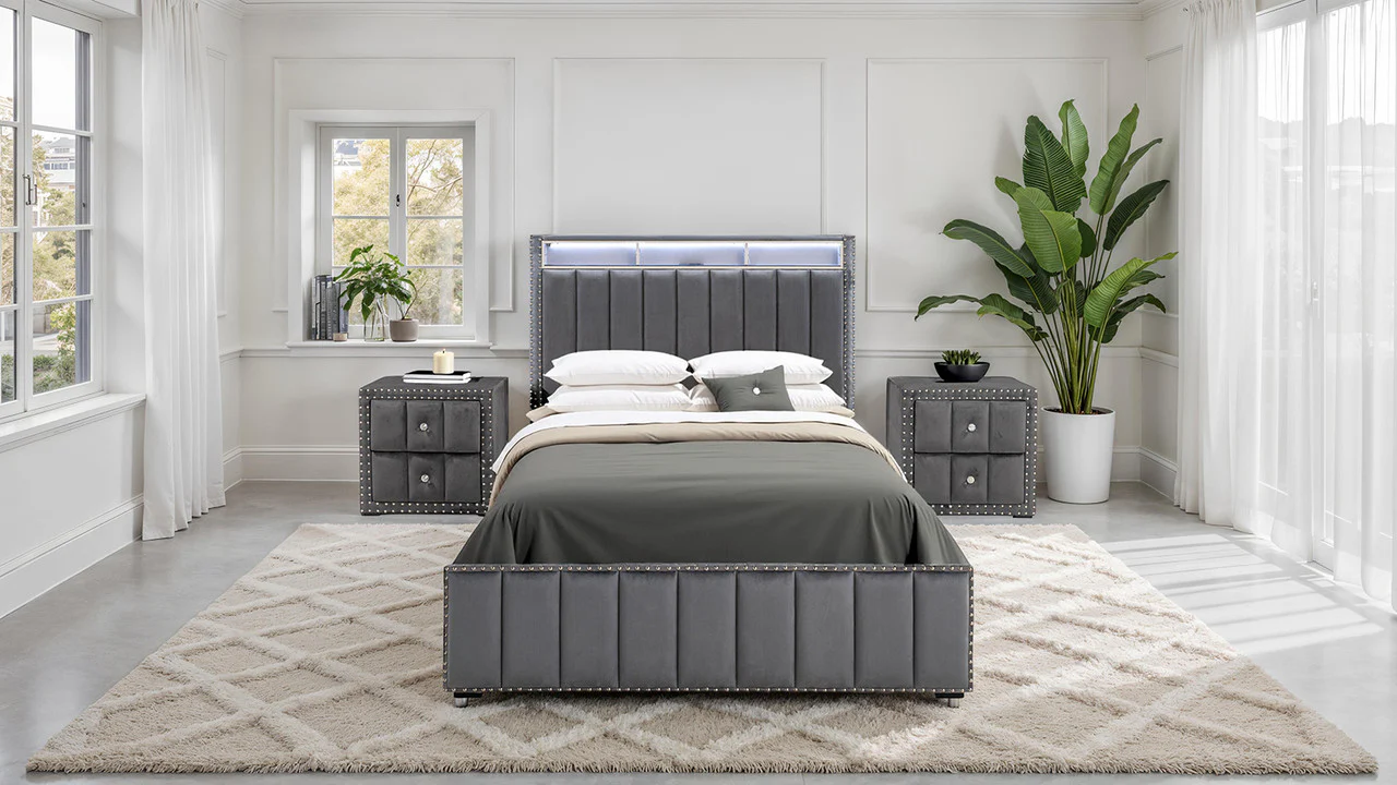 Farese Dark Gray Queen Bedroom Set - Image 2