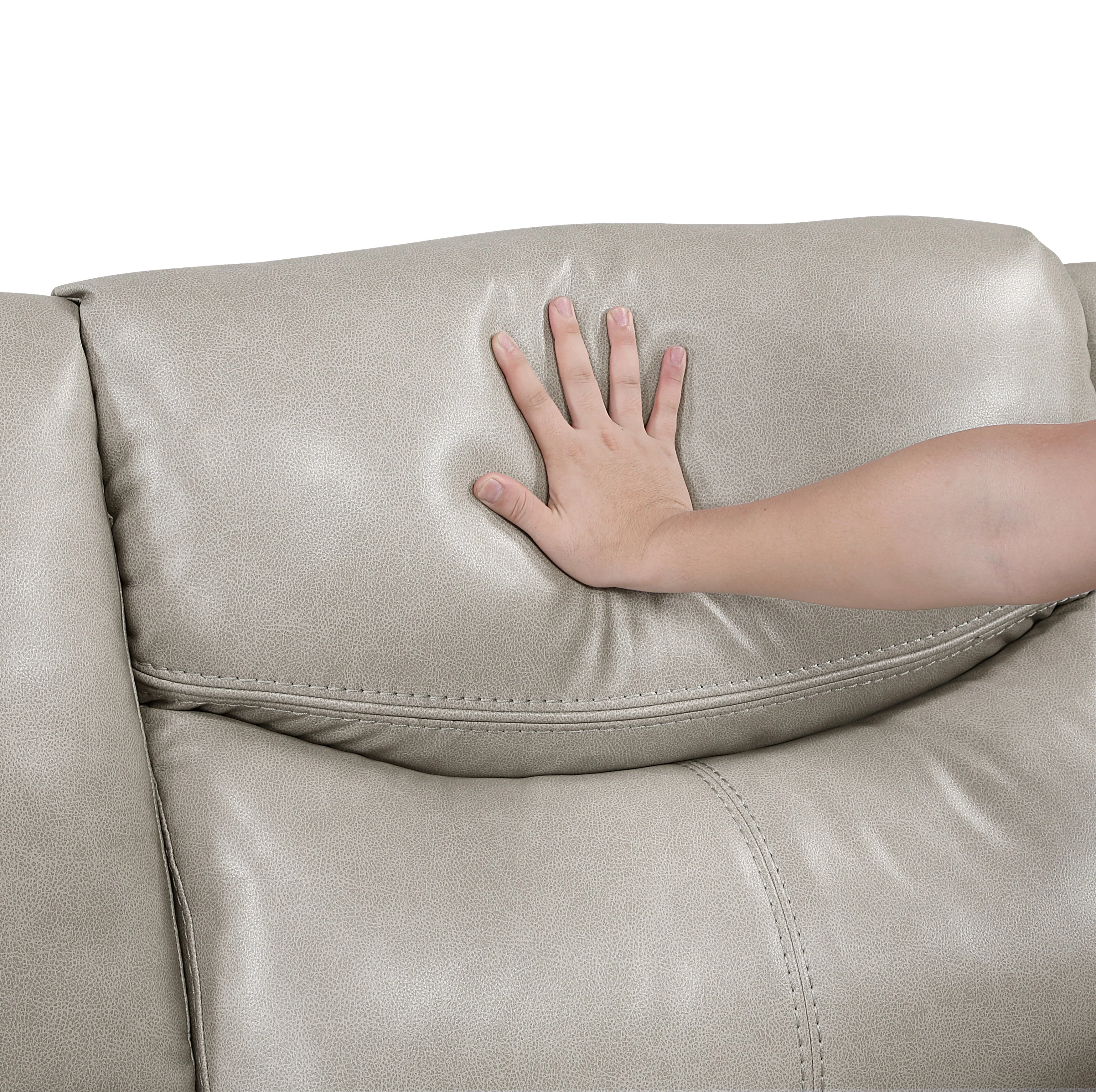 Fargo Taupe 3-Piece Power Reclining Sectional with Right Console - Image 9