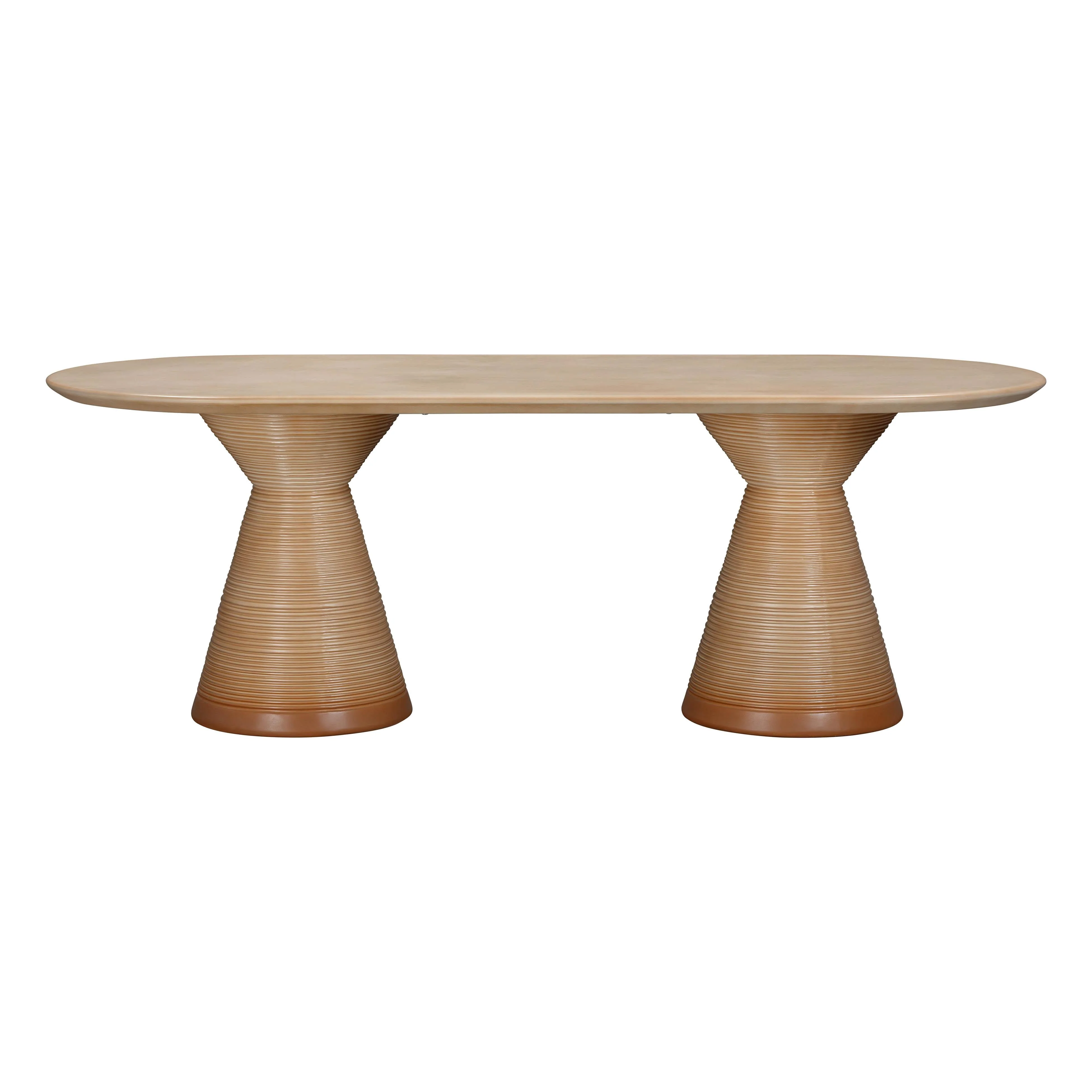 Fassa Terracotta Indoor / Outdoor 87" Oval Dining Table - Image 3