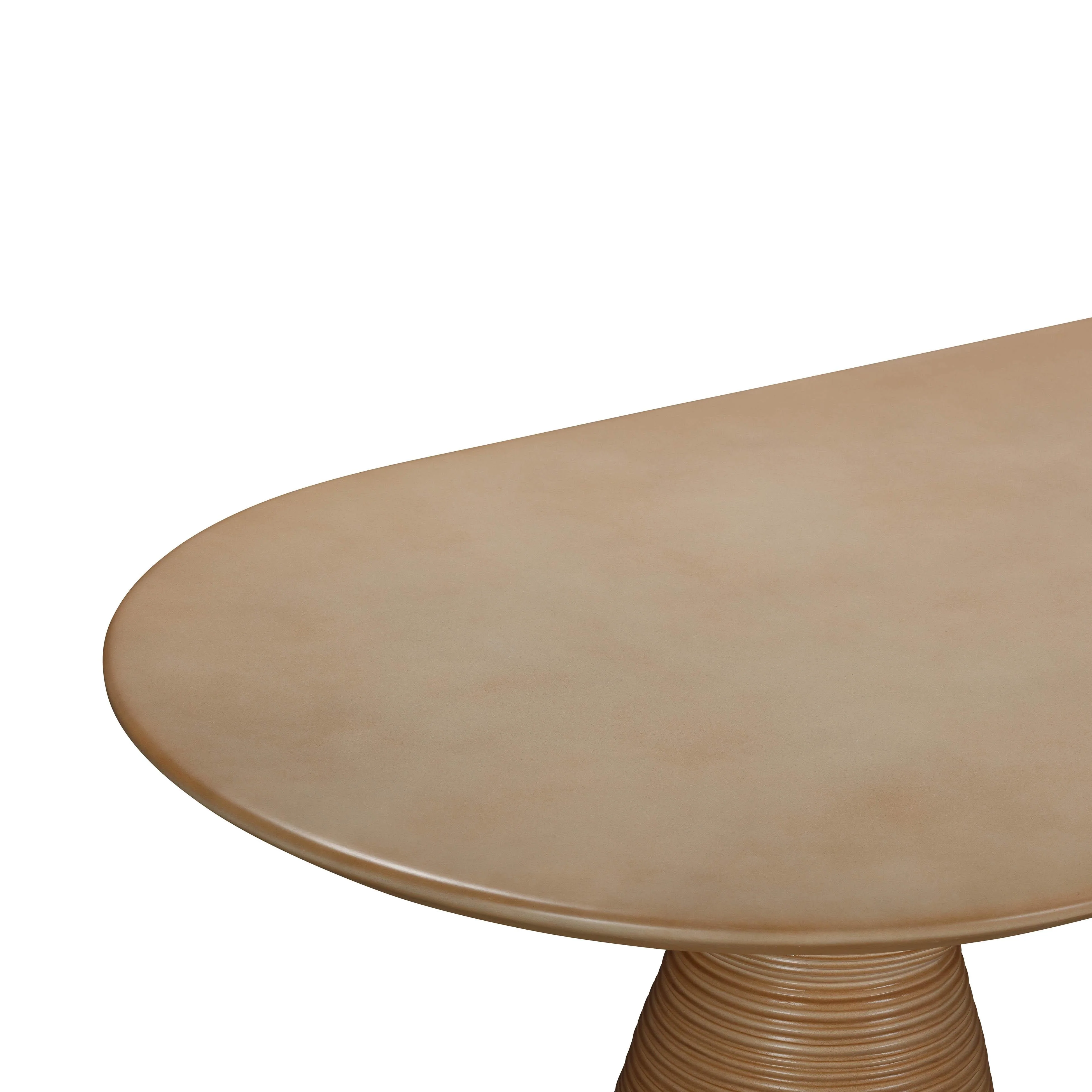 Fassa Terracotta Indoor / Outdoor 87" Oval Dining Table - Image 5