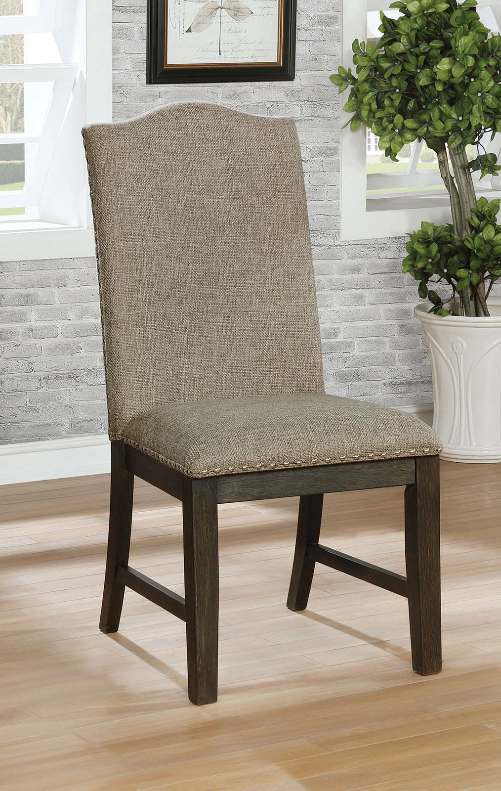 Faulk Espresso/Warm Gray Side Chair