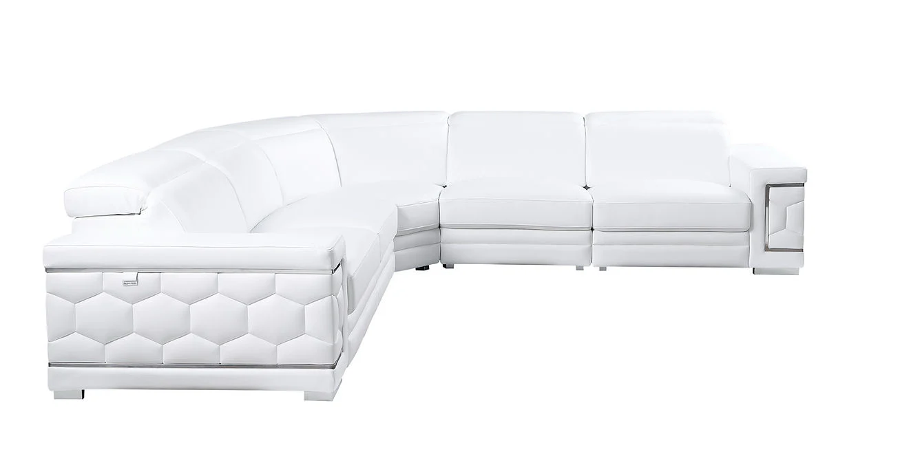 Favo White 4-Piece Sectional - Image 3