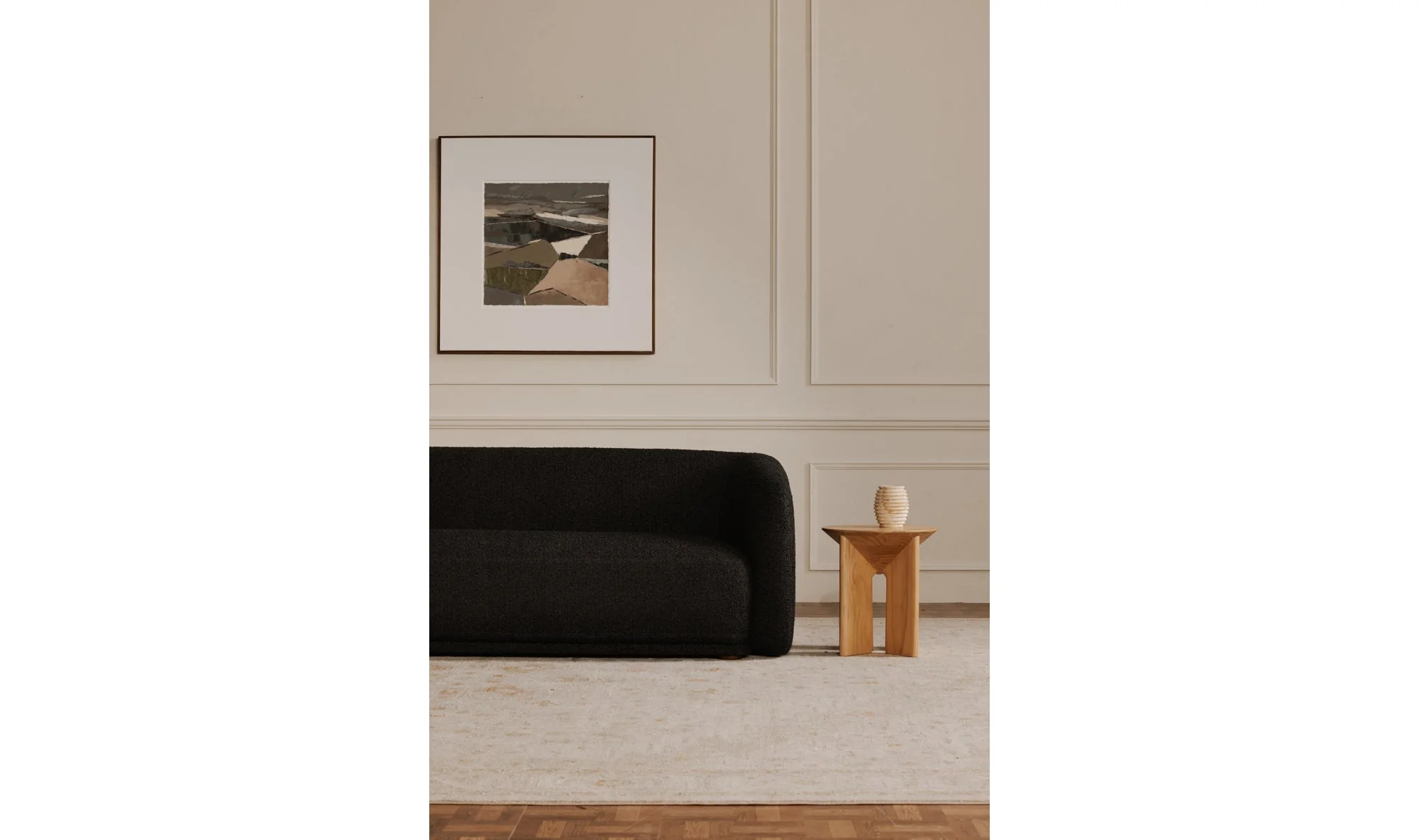 Faye Sofa Black Boucle - Image 3