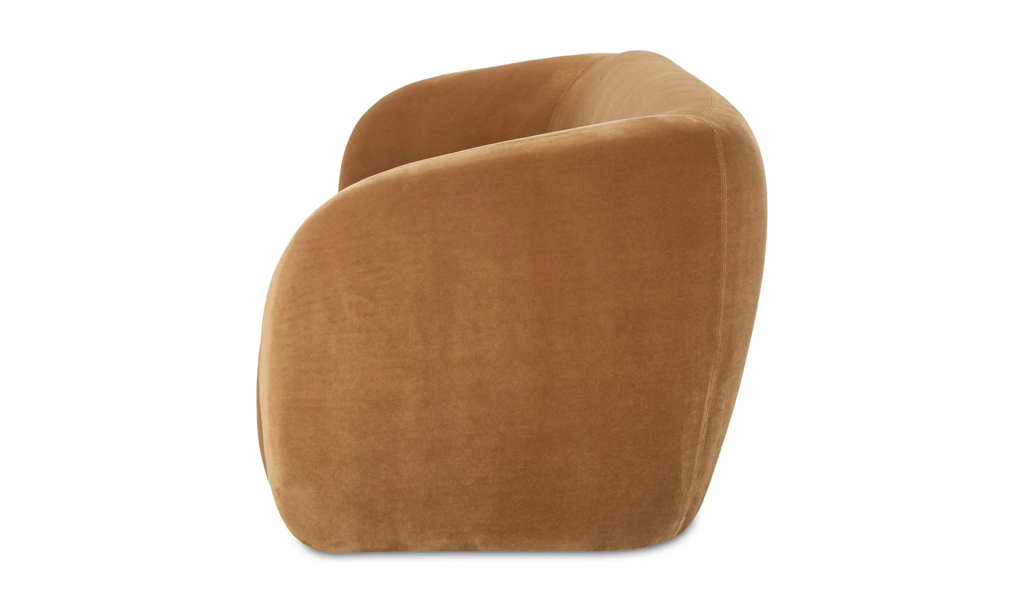 Faye Sofa Tan Faux Mohair - Image 6