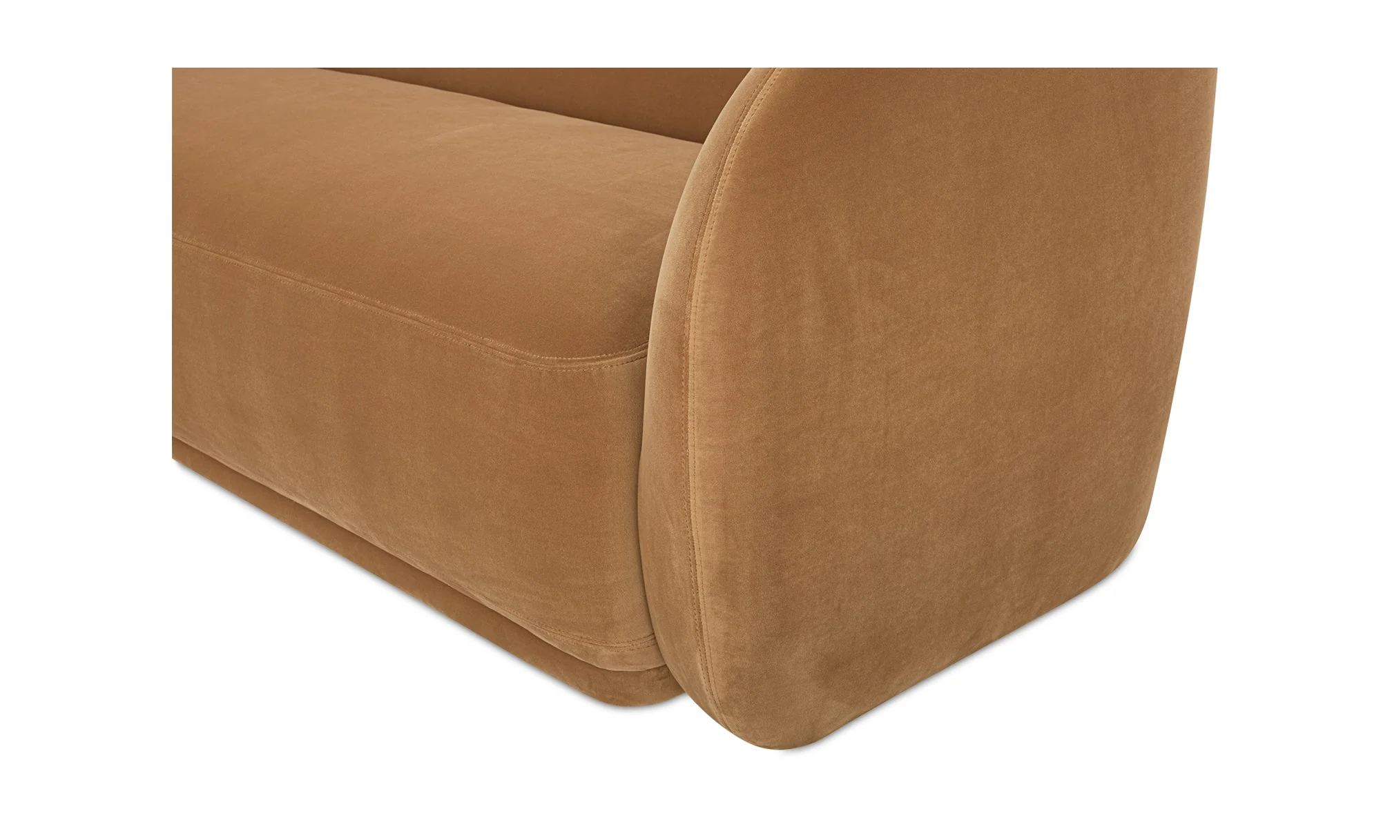 Faye Sofa Tan Faux Mohair - Image 8