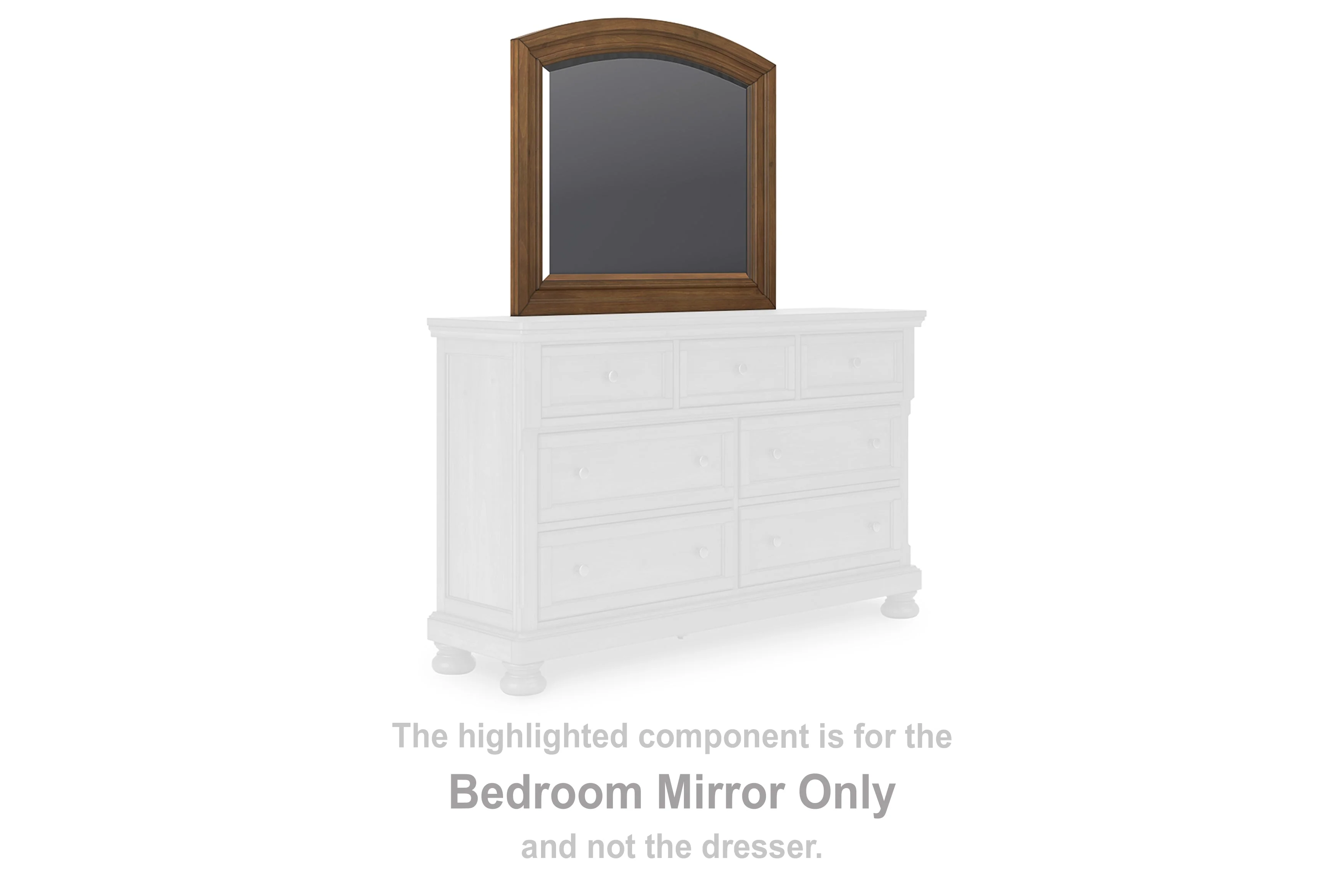 Feddinger Medium Brown Bedroom Mirror - Image 3