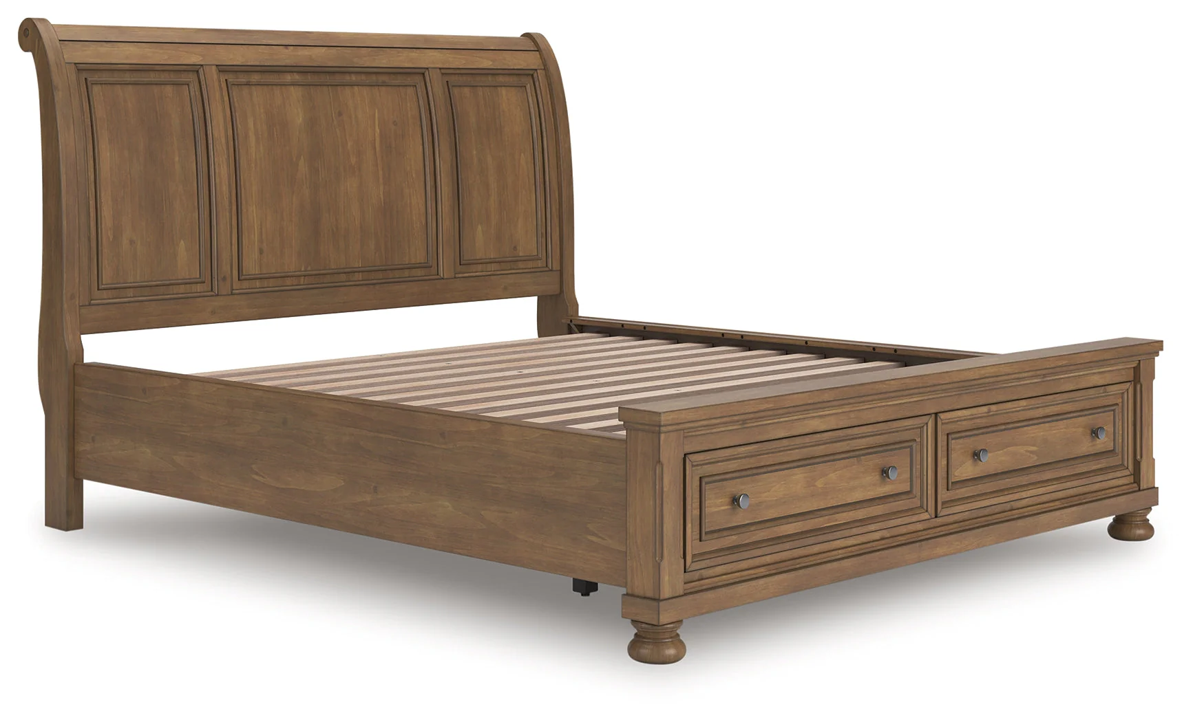 Feddinger Medium Brown California King Storage Sleigh Bed - Image 3