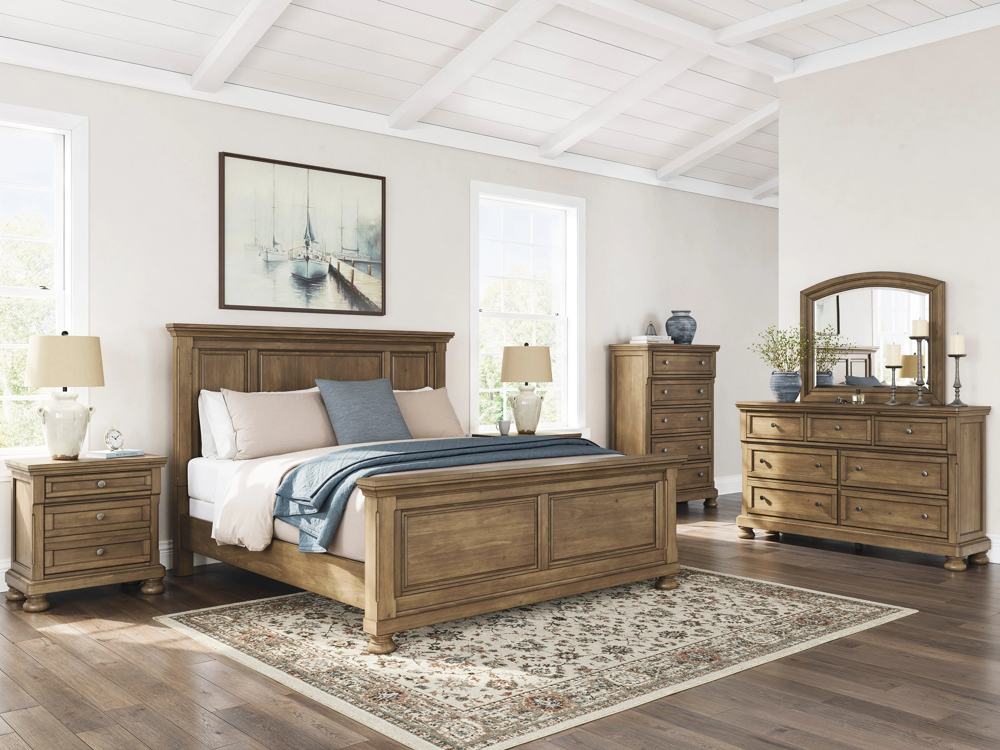 Feddinger Medium Brown Panel Bedroom Set