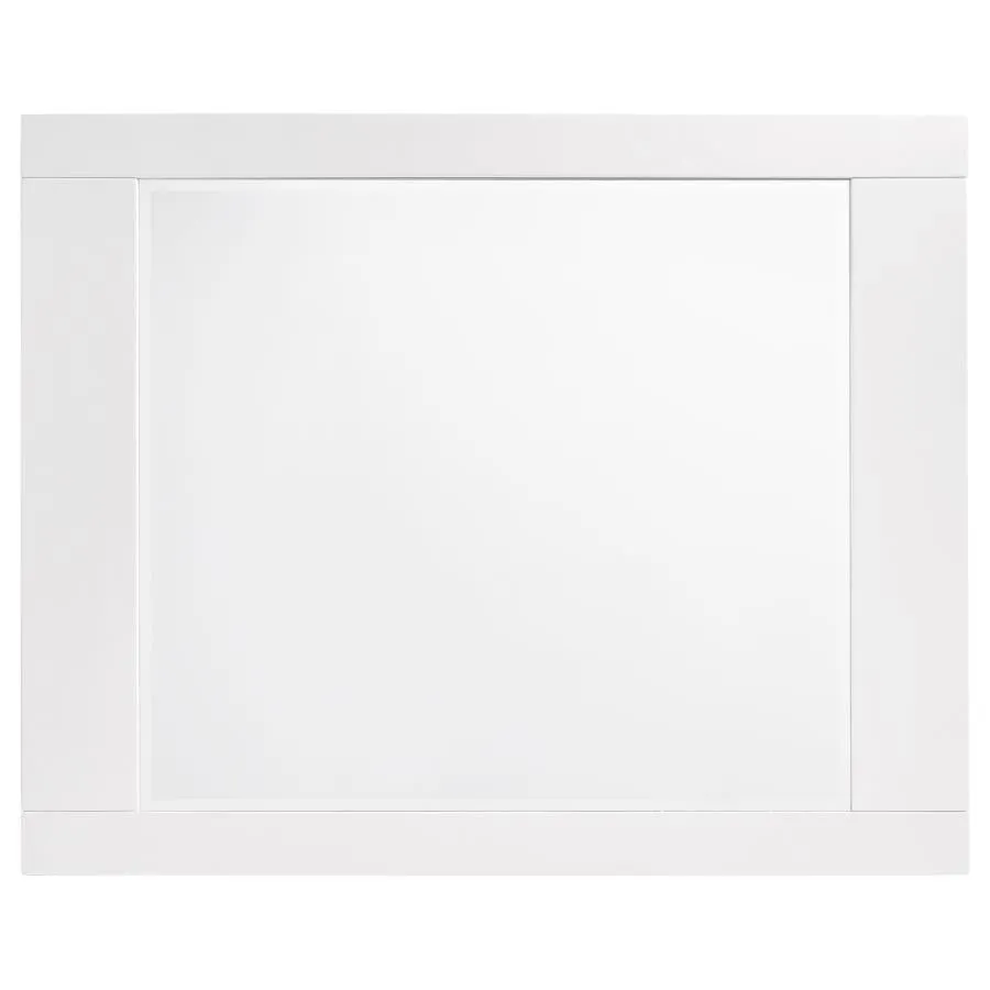 Felicity Glossy White 5-Piece Queen Bedroom Set with LED Mirror - Image 12
