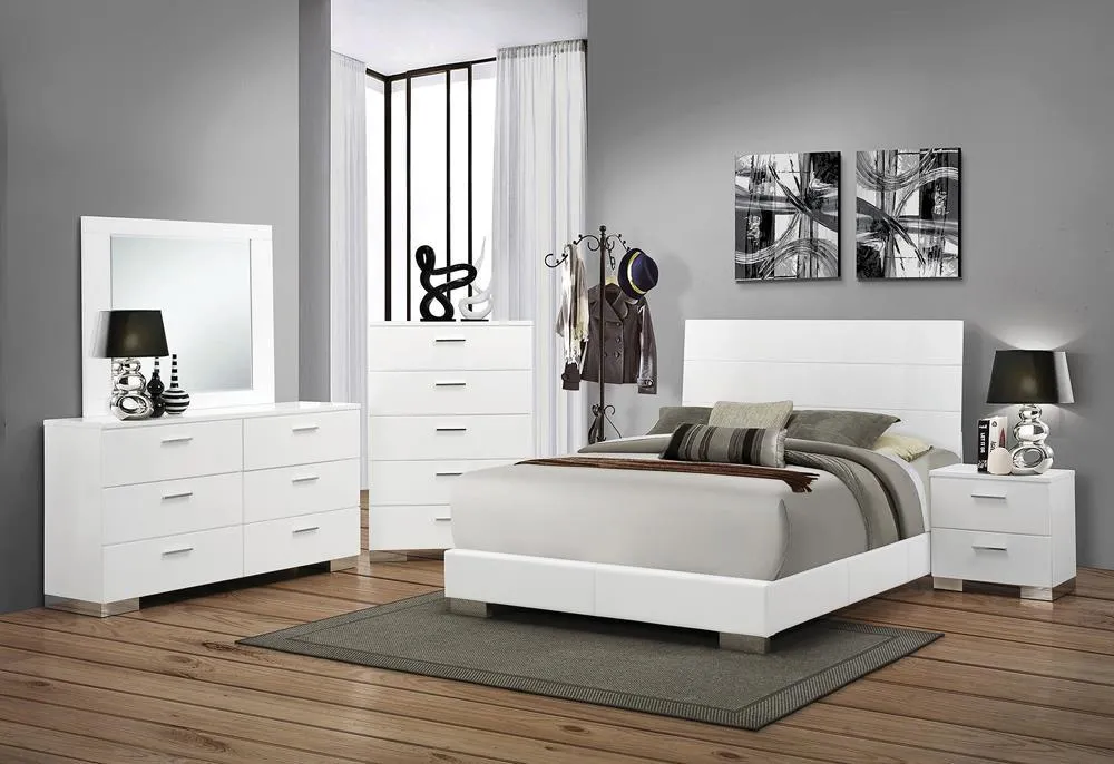 Felicity Glossy White Rectangle Dresser Mirror - Image 3
