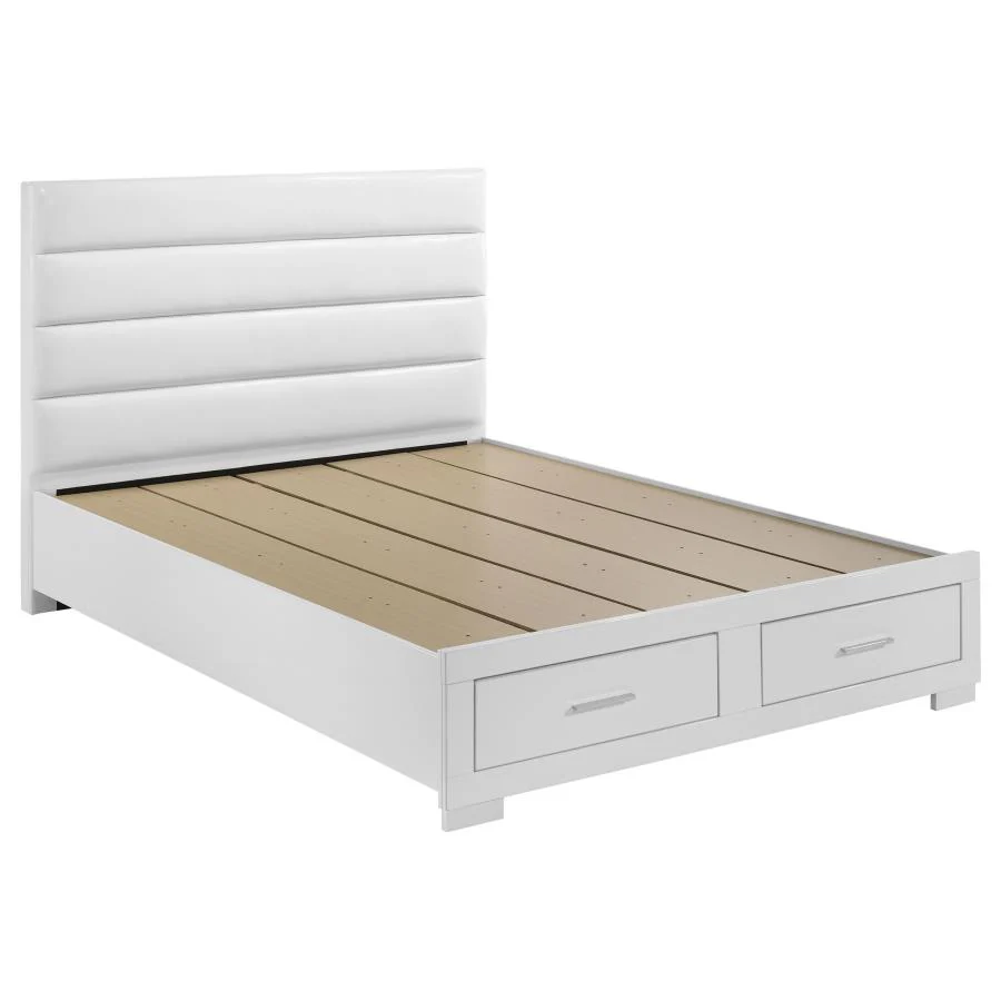 Felicity White 5-piece Queen Platform Bedroom Set - Image 3