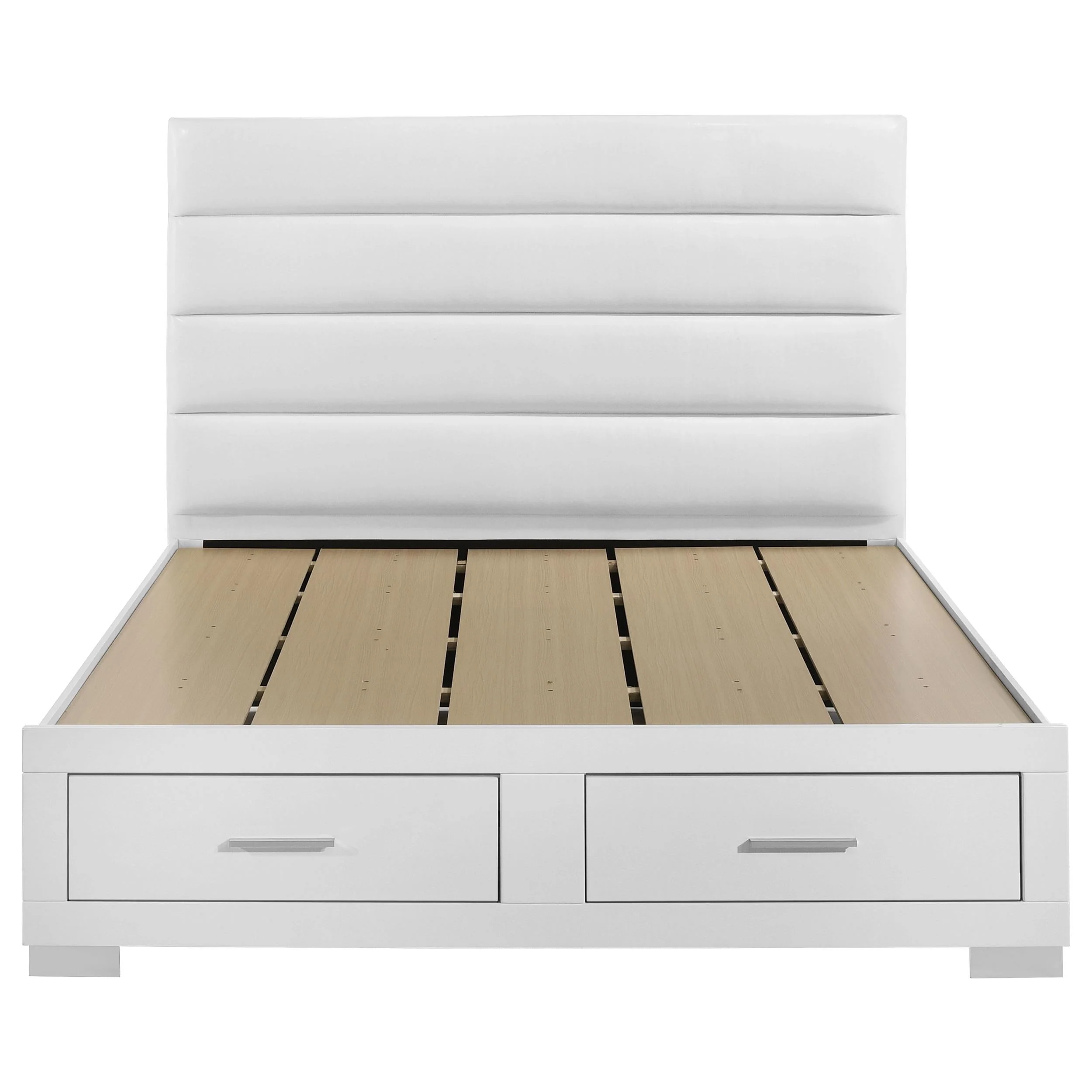 Felicity White High Gloss Eastern King Storage Bed - Image 4