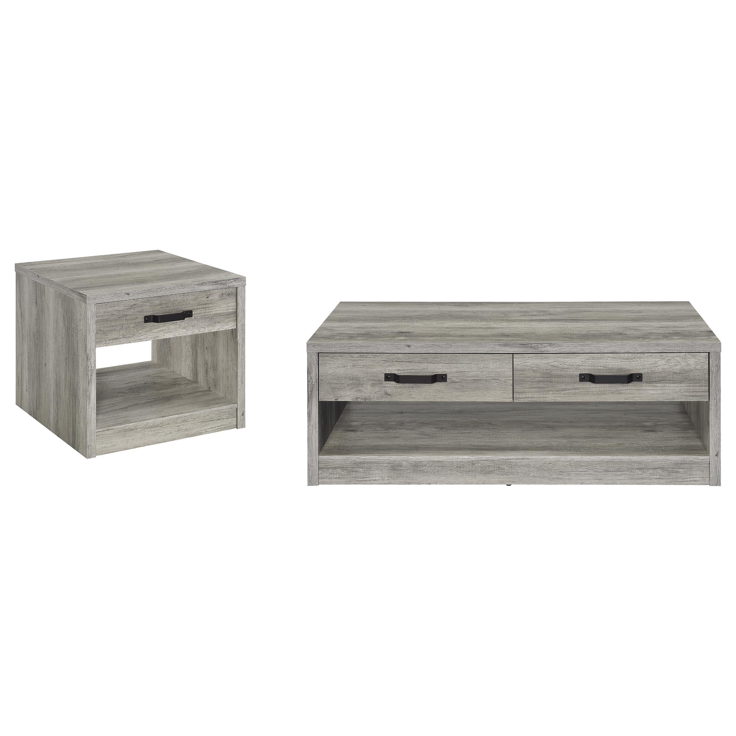 Felix Gray Driftwood 2-Piece Coffee and End Table Set - Image 2