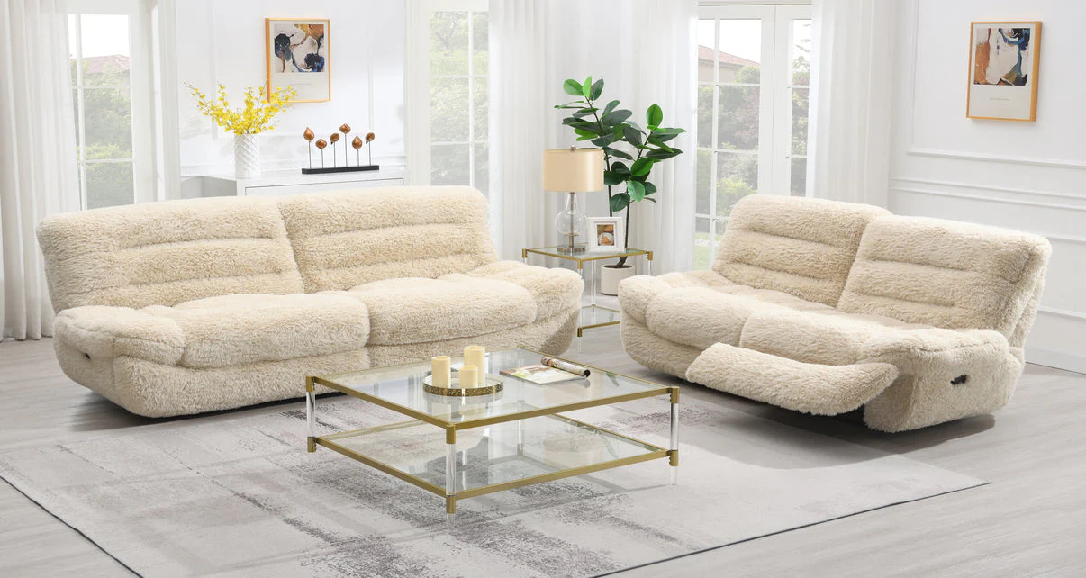 Ferland Beige Reclining Living Room Set - Image 3