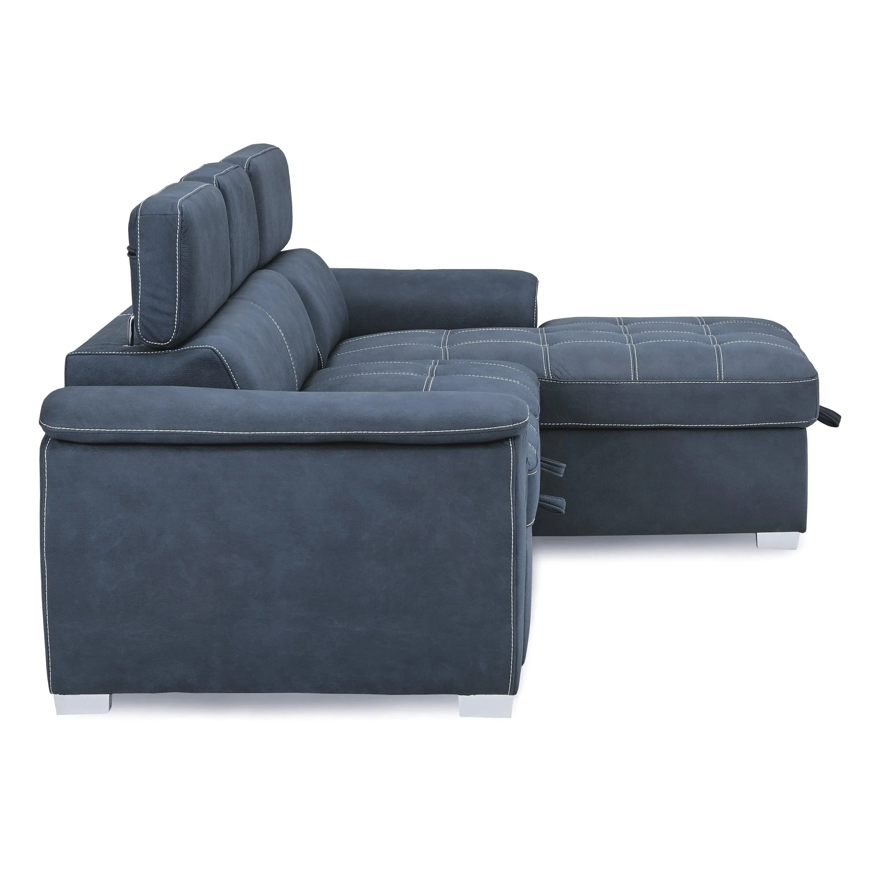 Ferriday Blue Storage Sleeper Sectional - Image 4