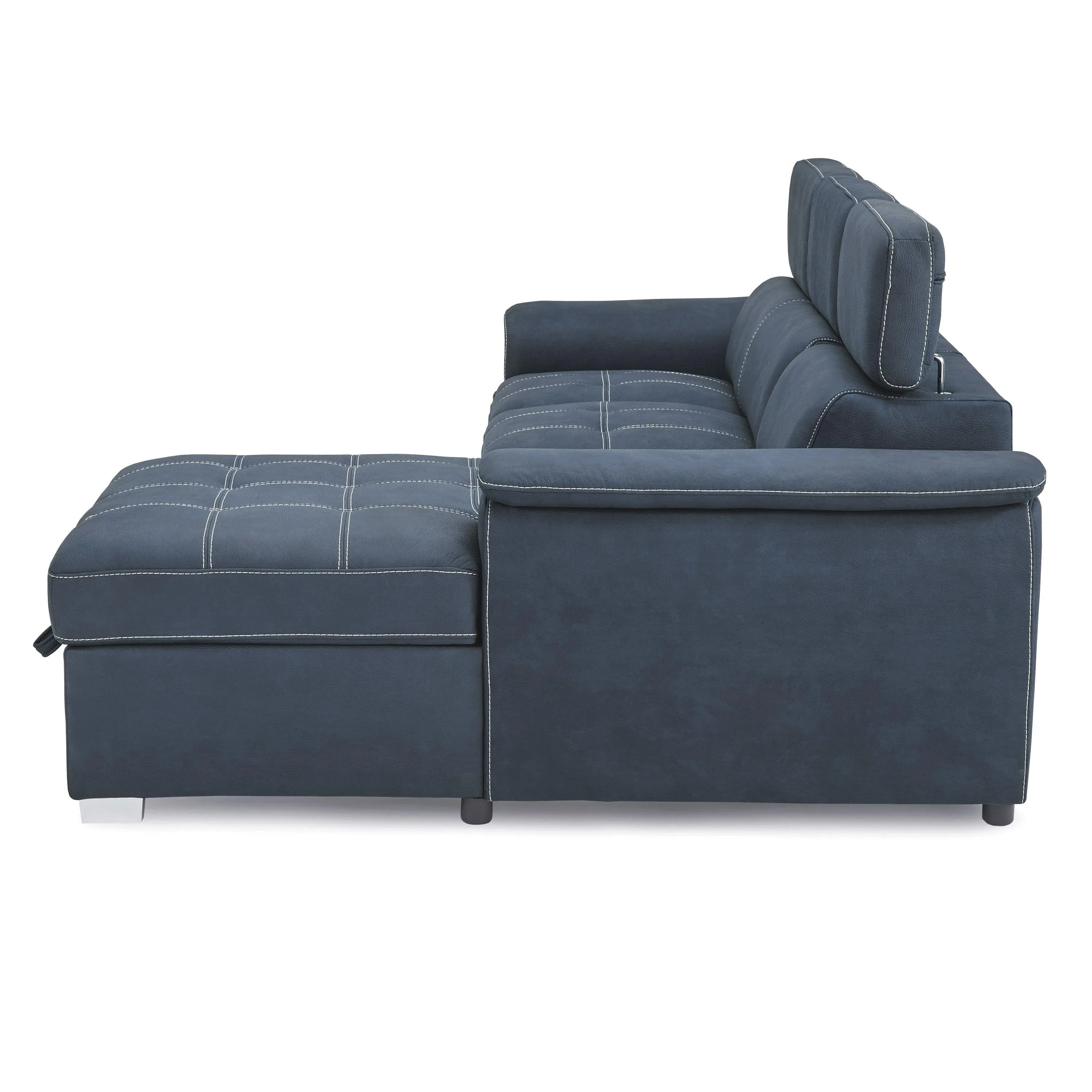 Ferriday Blue Storage Sleeper Sectional - Image 5