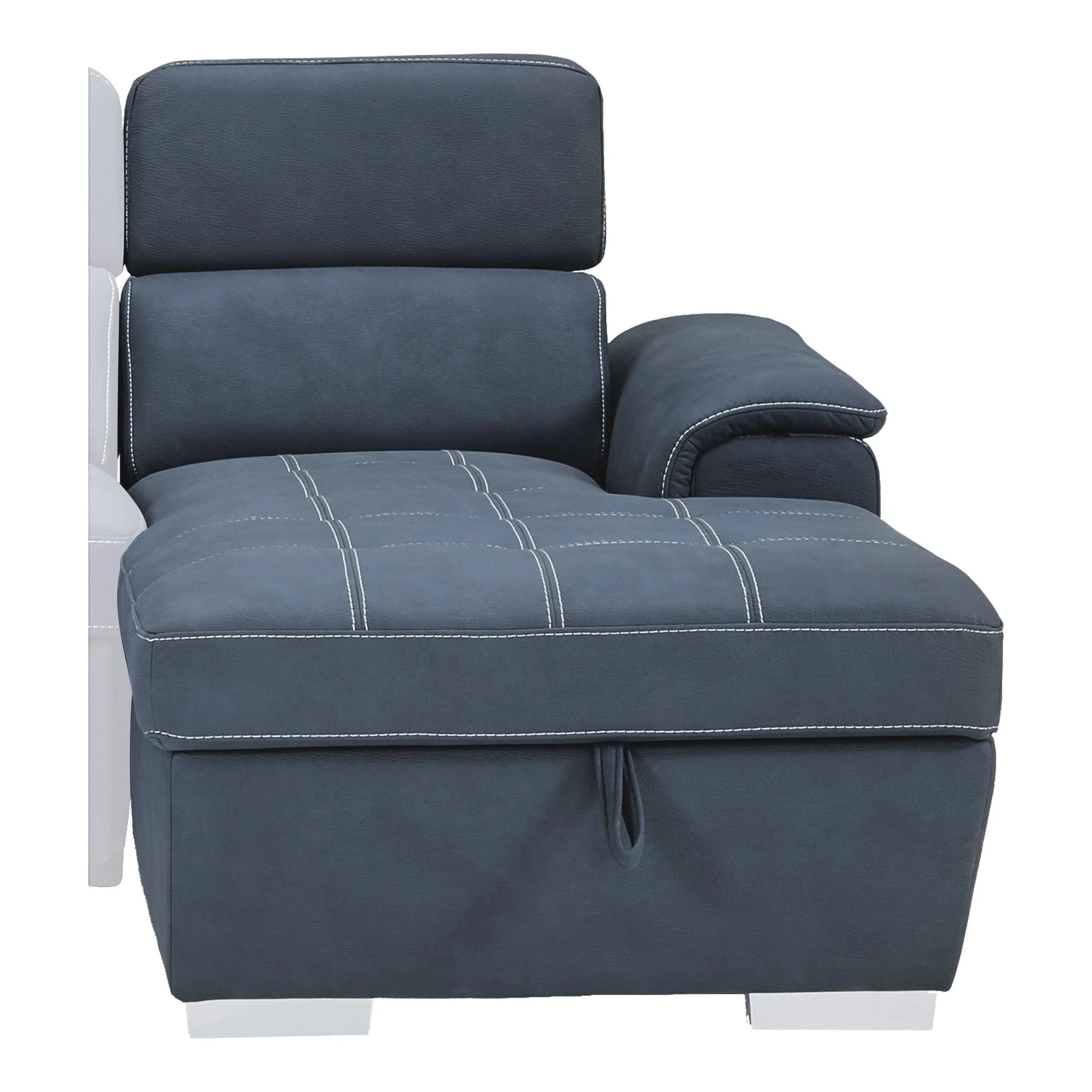 Ferriday Blue Storage Sleeper Sectional - Image 9