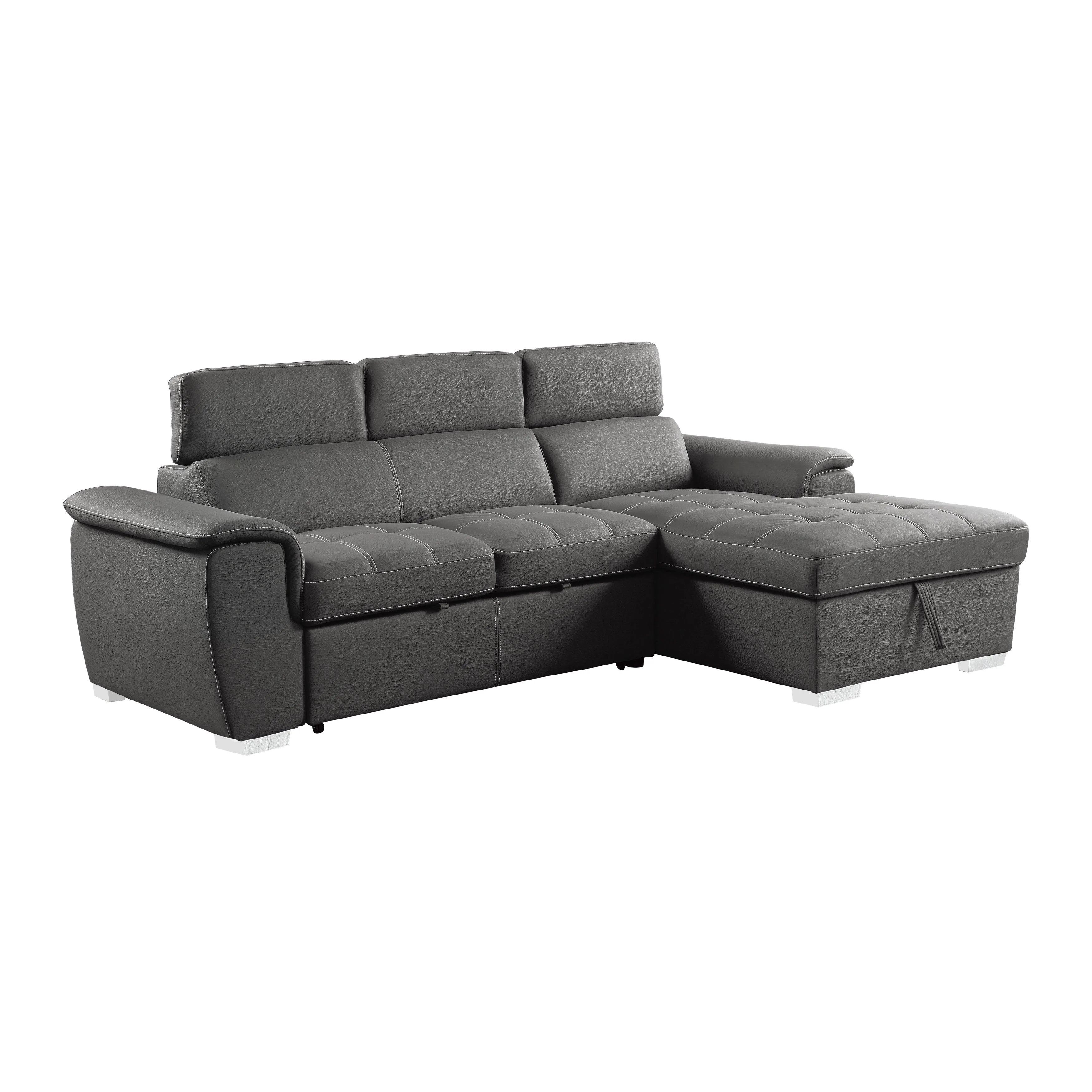 Ferriday Gray Storage Sleeper Sectional - Image 3