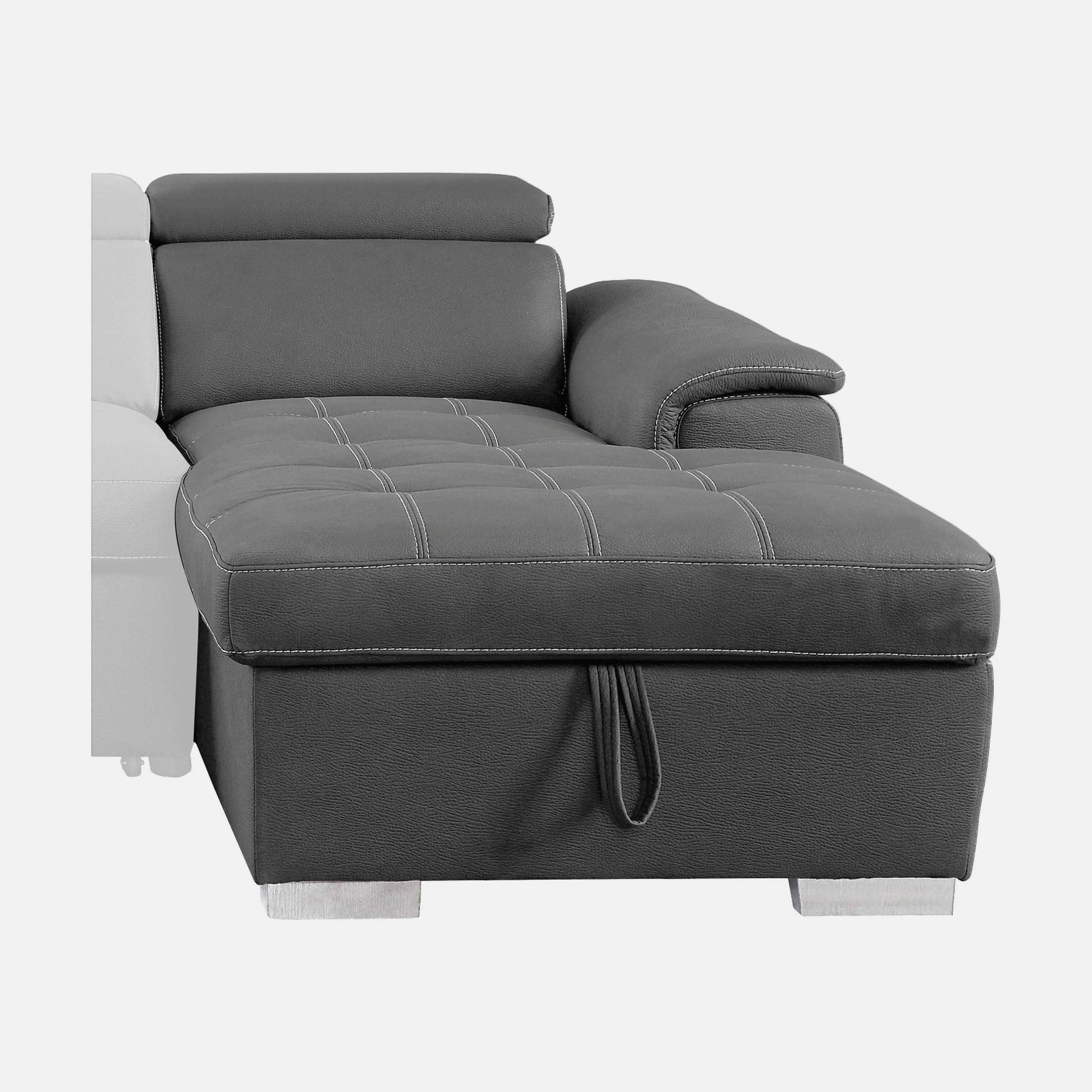 Ferriday Gray Storage Sleeper Sectional - Image 8