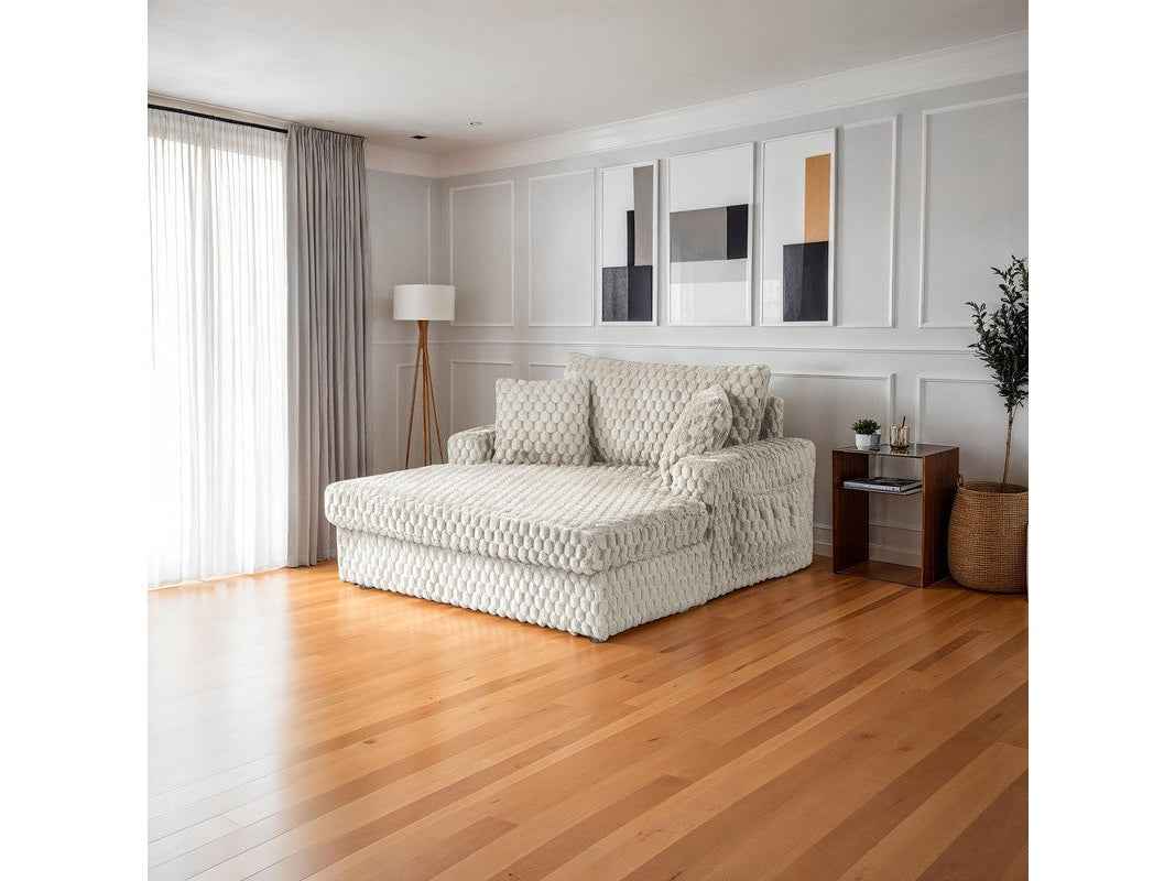 Ferryhill Taupe 2-Arm Chaise