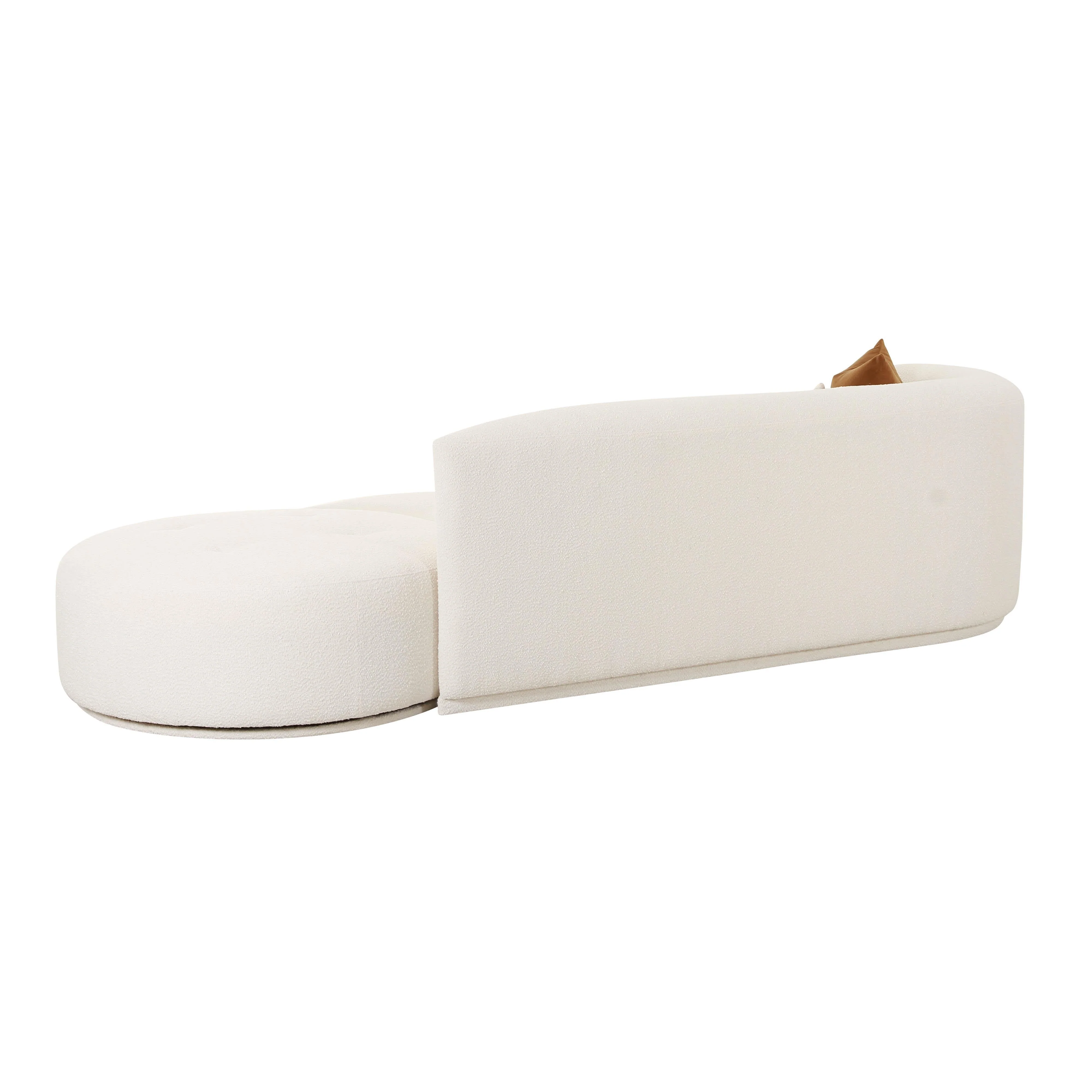 Fickle Cream Boucle 2-Piece Chaise Modular Sofa - Image 5