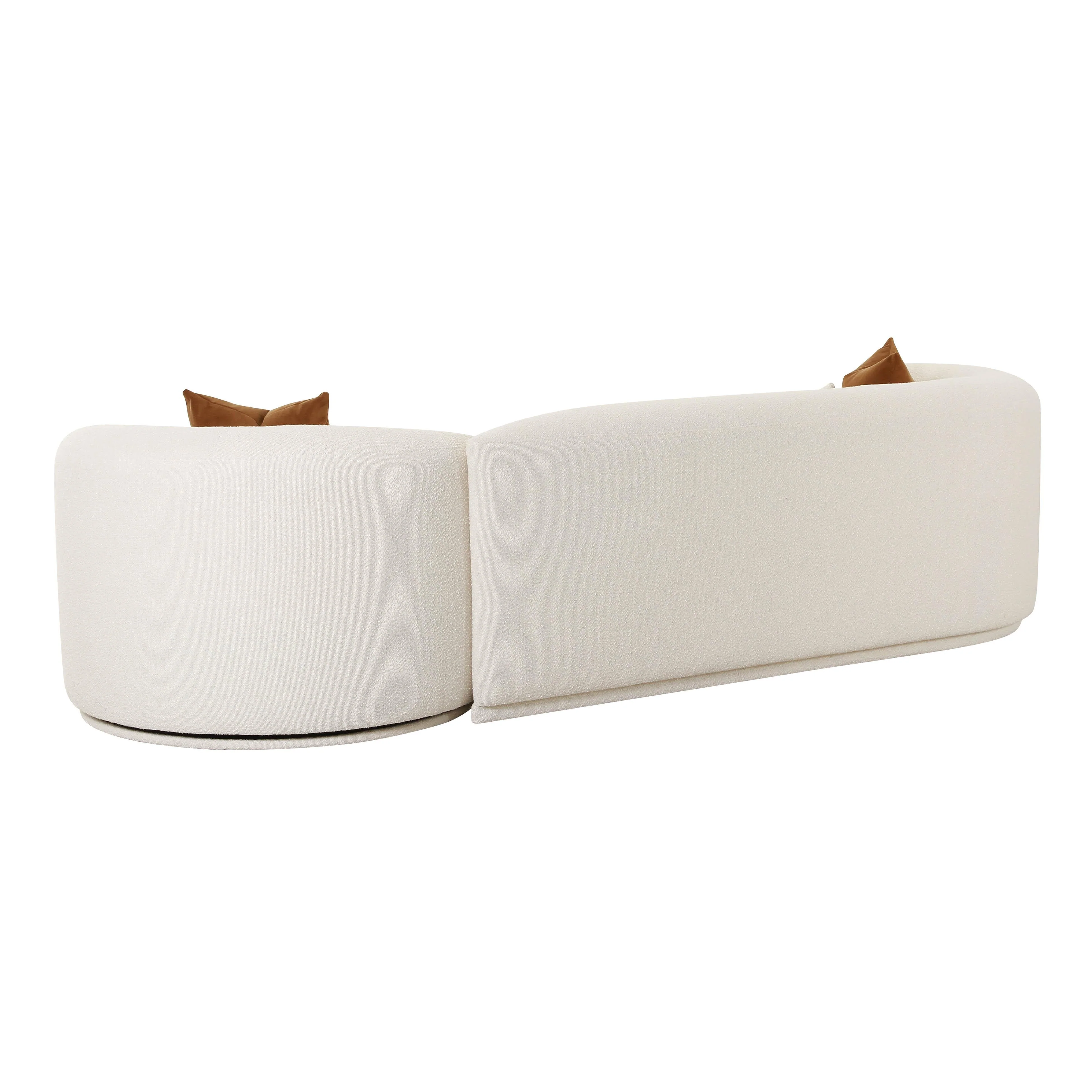 Fickle Cream Boucle 2-Piece Modular Sofa - Image 15