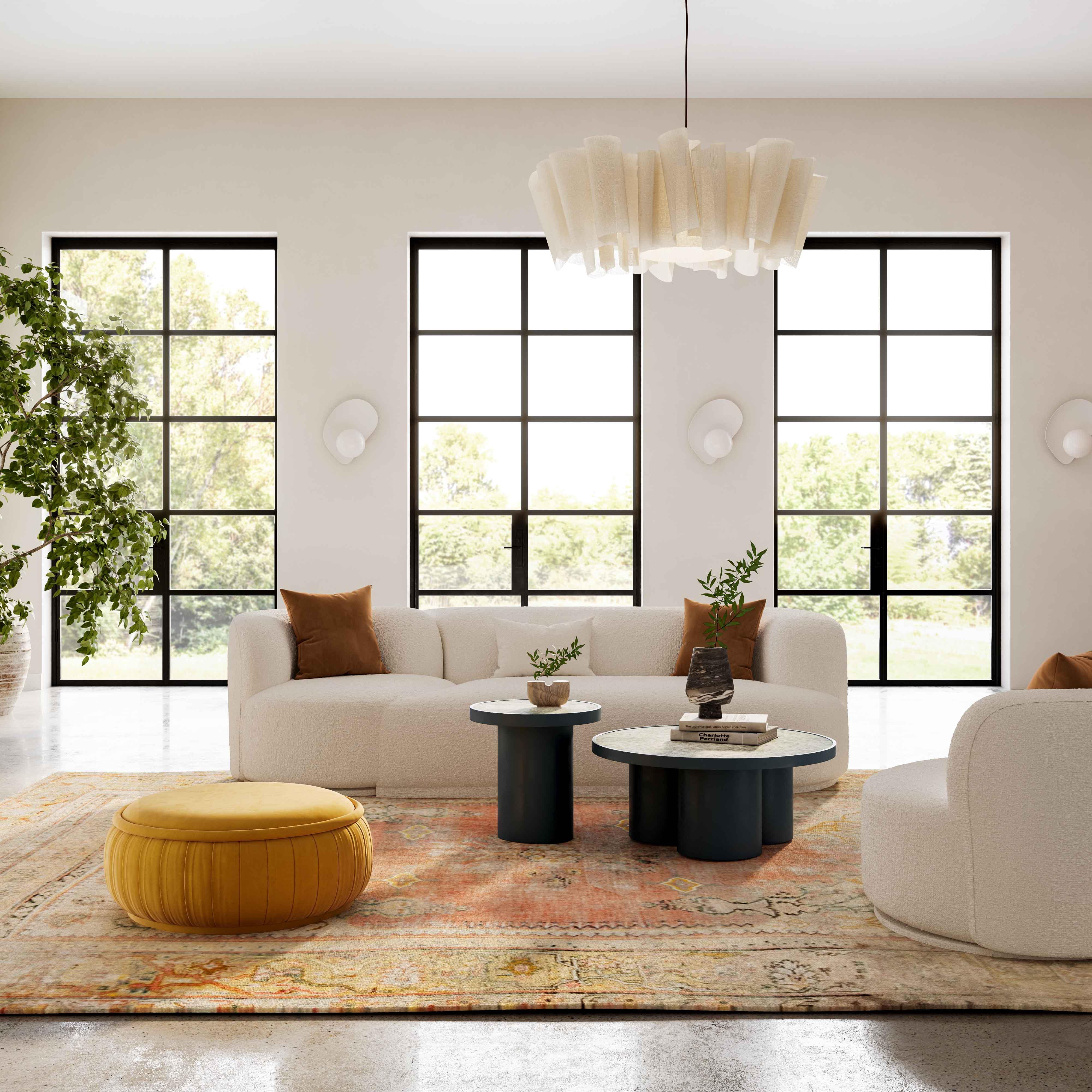 Fickle Cream Boucle 2-Piece Modular Sofa - Image 3
