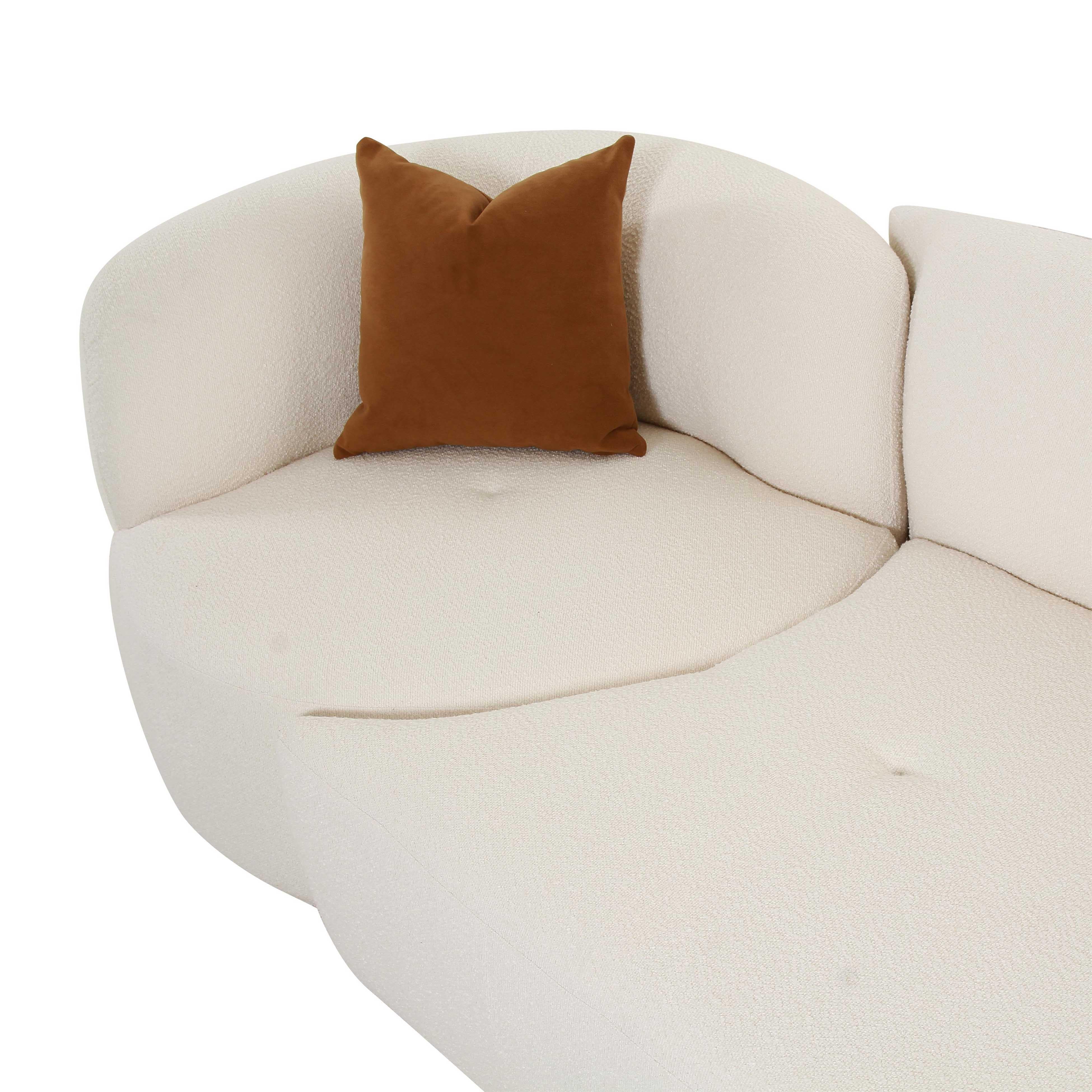Fickle Cream Boucle 2-Piece Modular Sofa - Image 7
