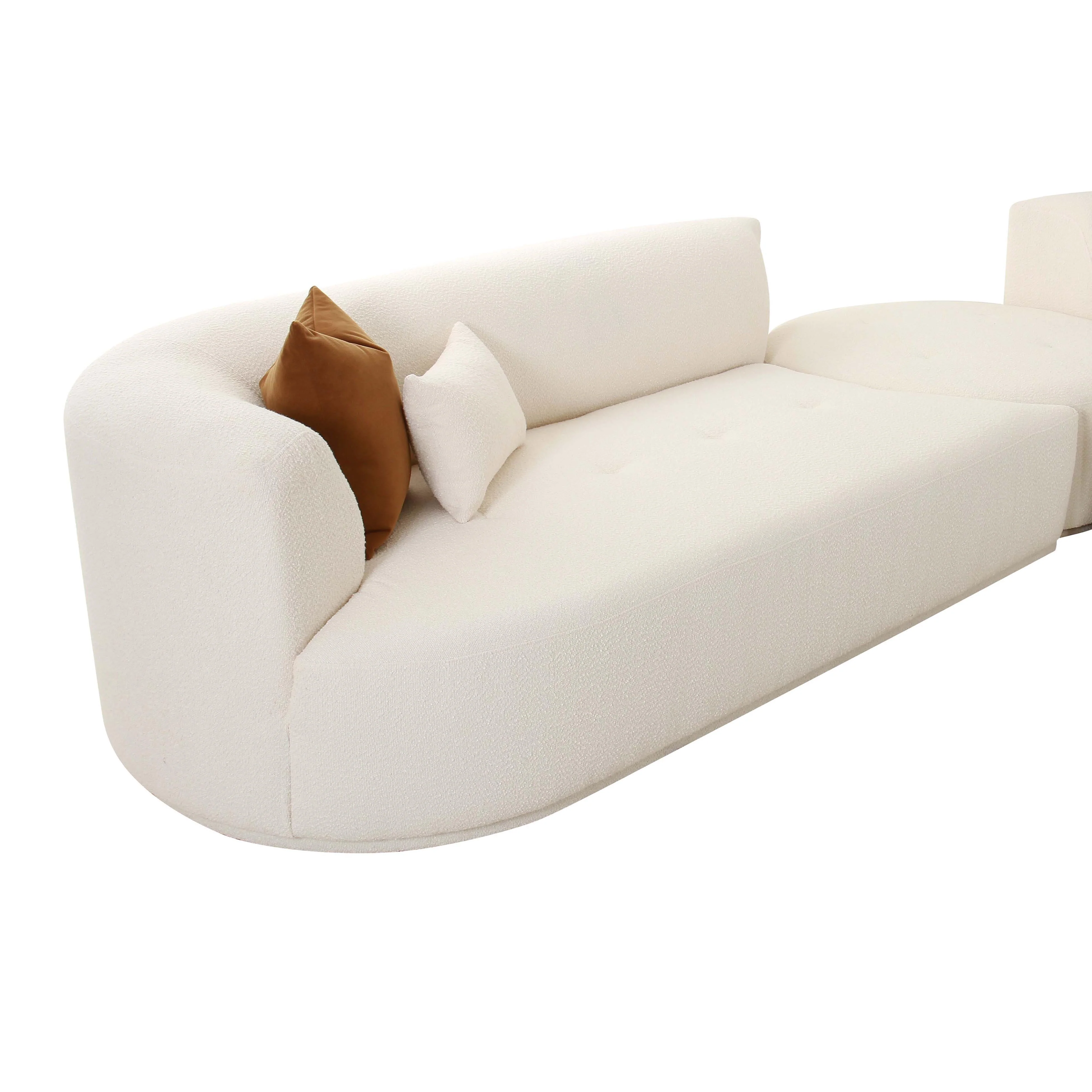 Fickle Cream Boucle 3-Piece Modular Sectional - Image 5