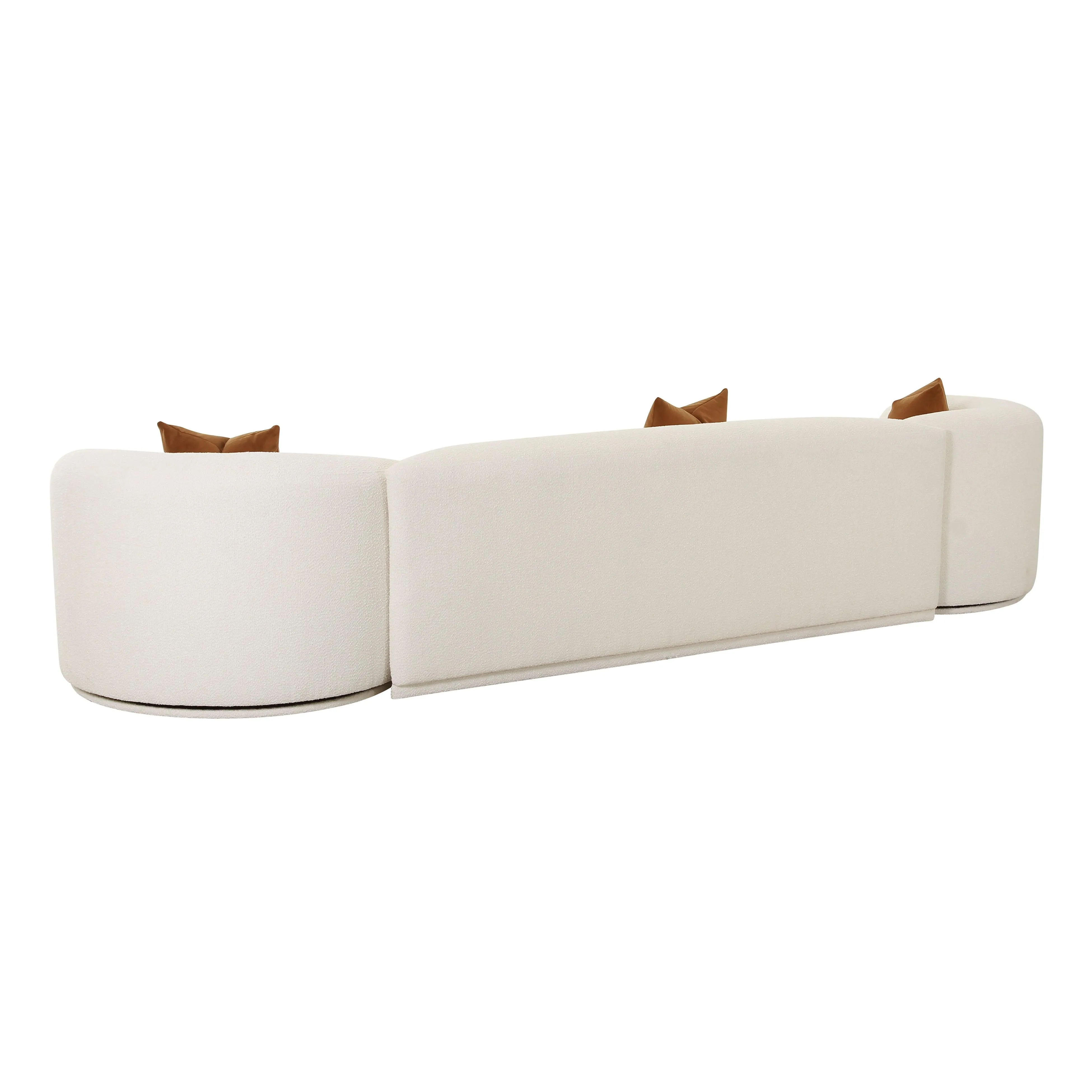 Fickle Cream Boucle 3-Piece Modular Sofa - Image 3