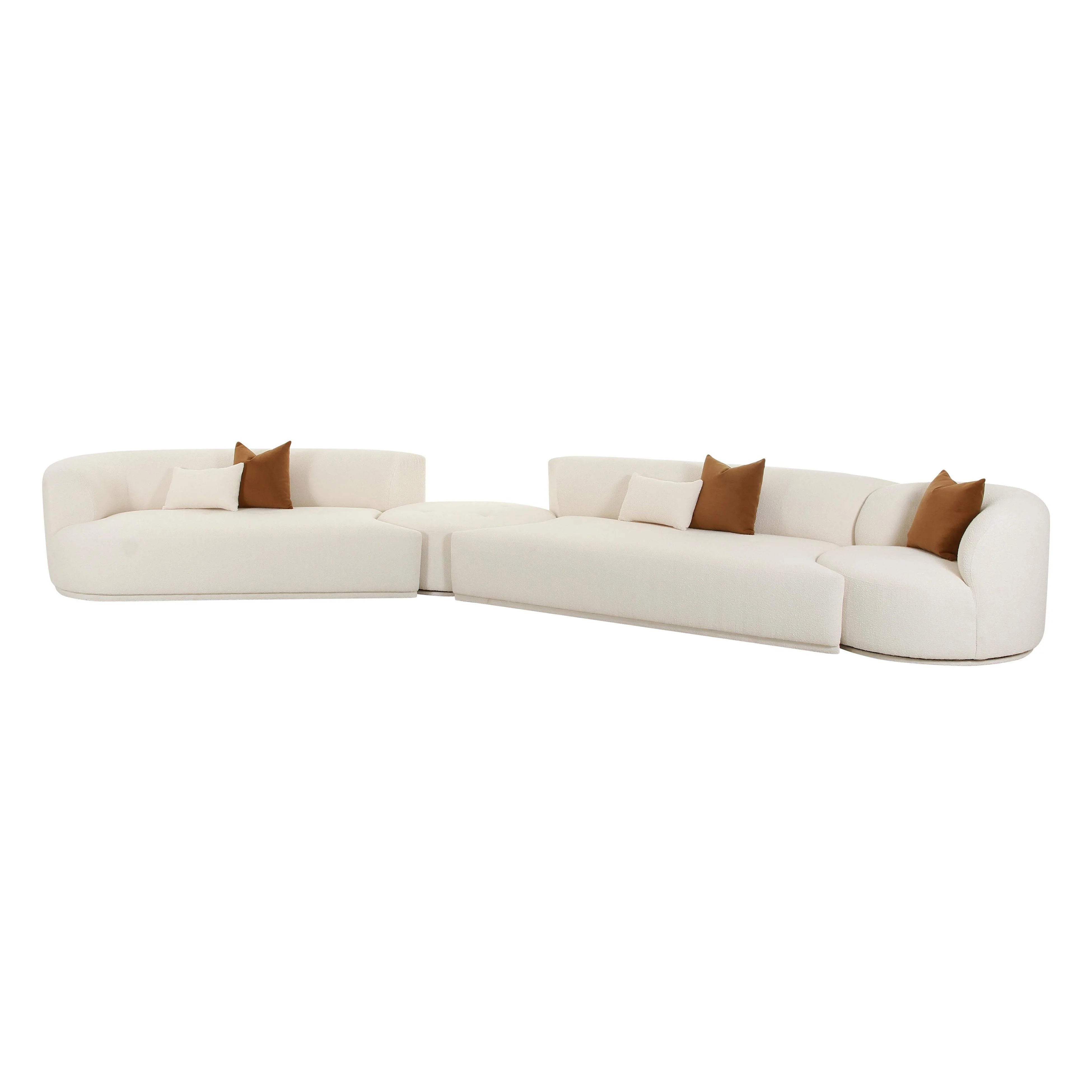 Fickle Cream Boucle 4-Piece Modular Sectional - Image 10