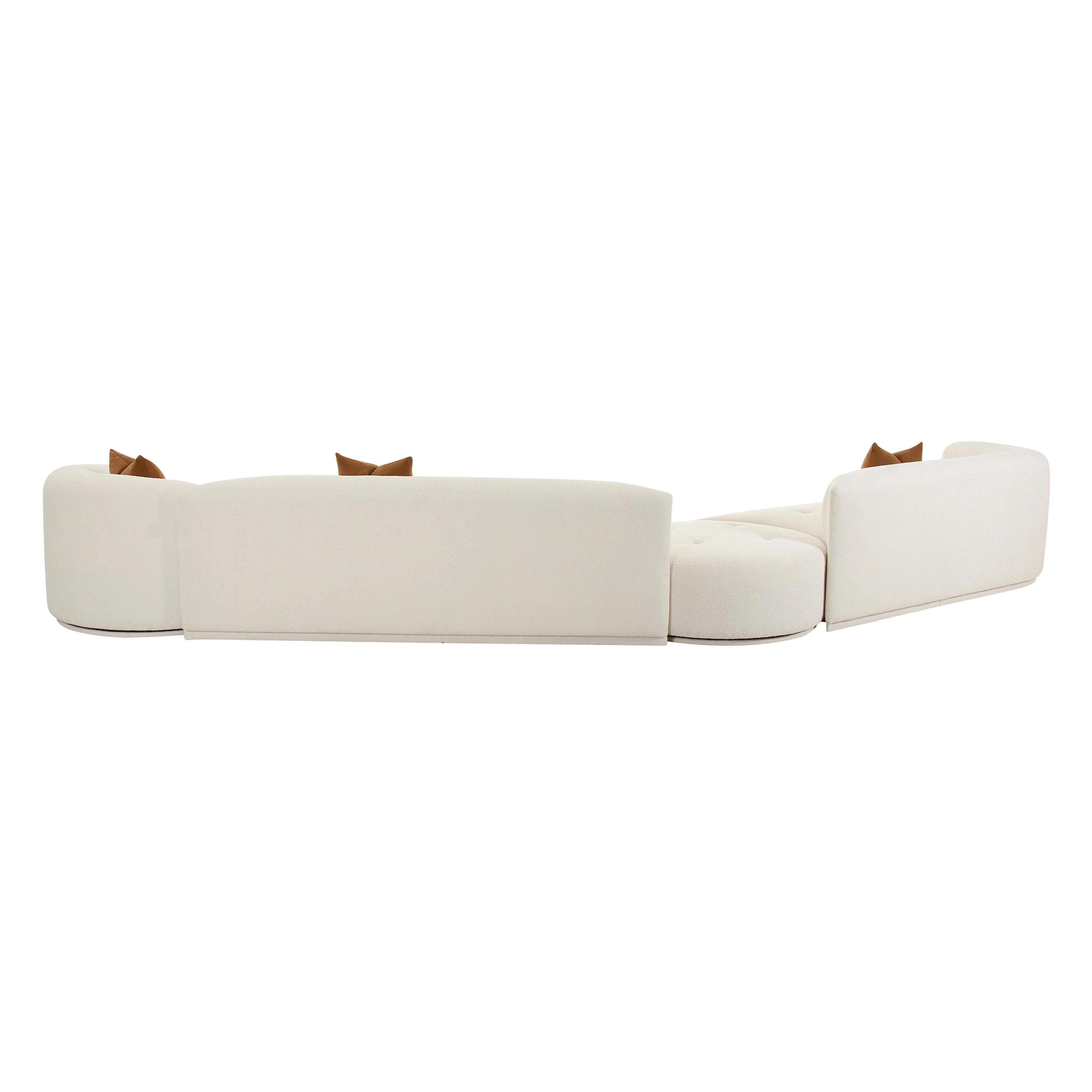 Fickle Cream Boucle 4-Piece Modular Sectional - Image 11