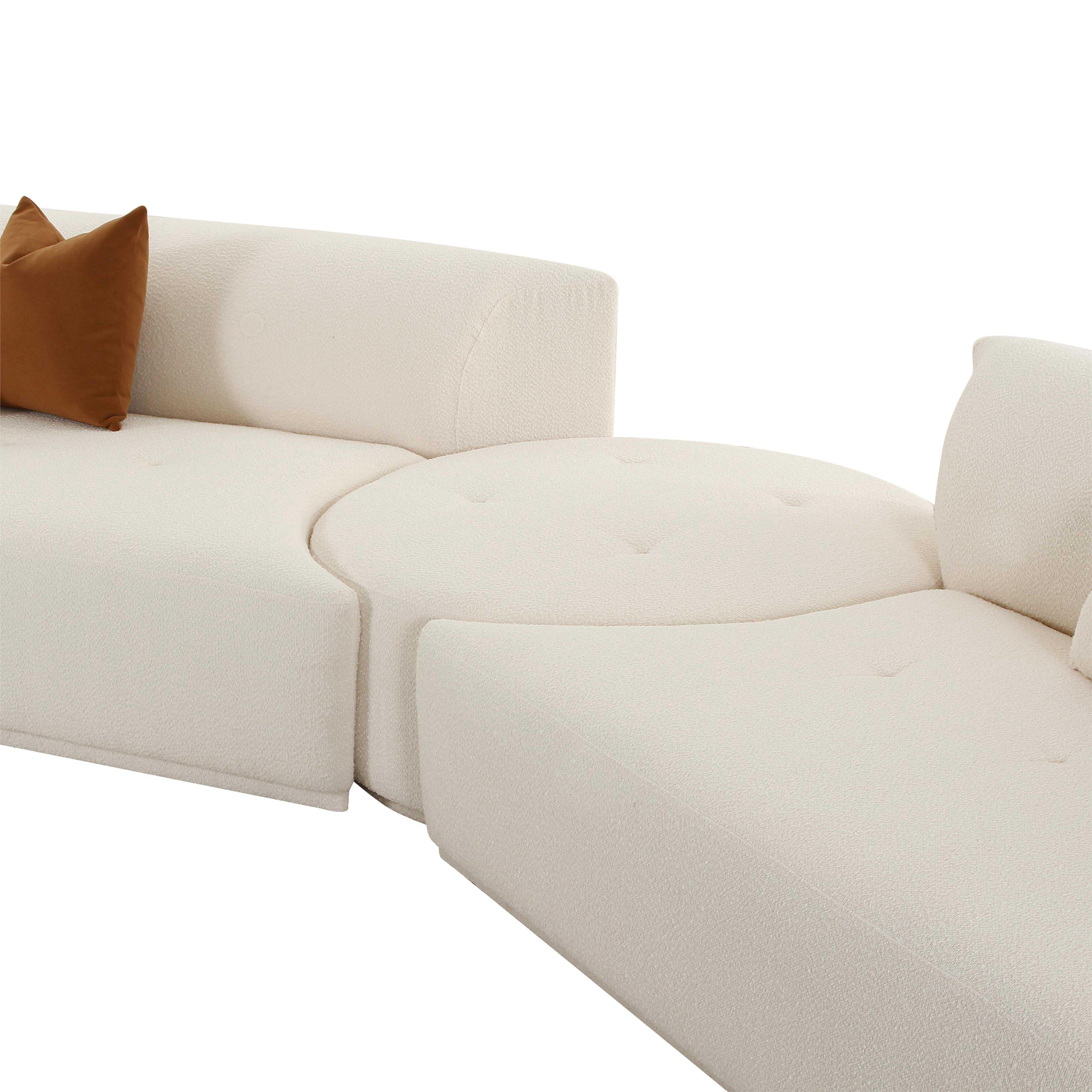 Fickle Cream Boucle 4-Piece Modular Sectional - Image 12