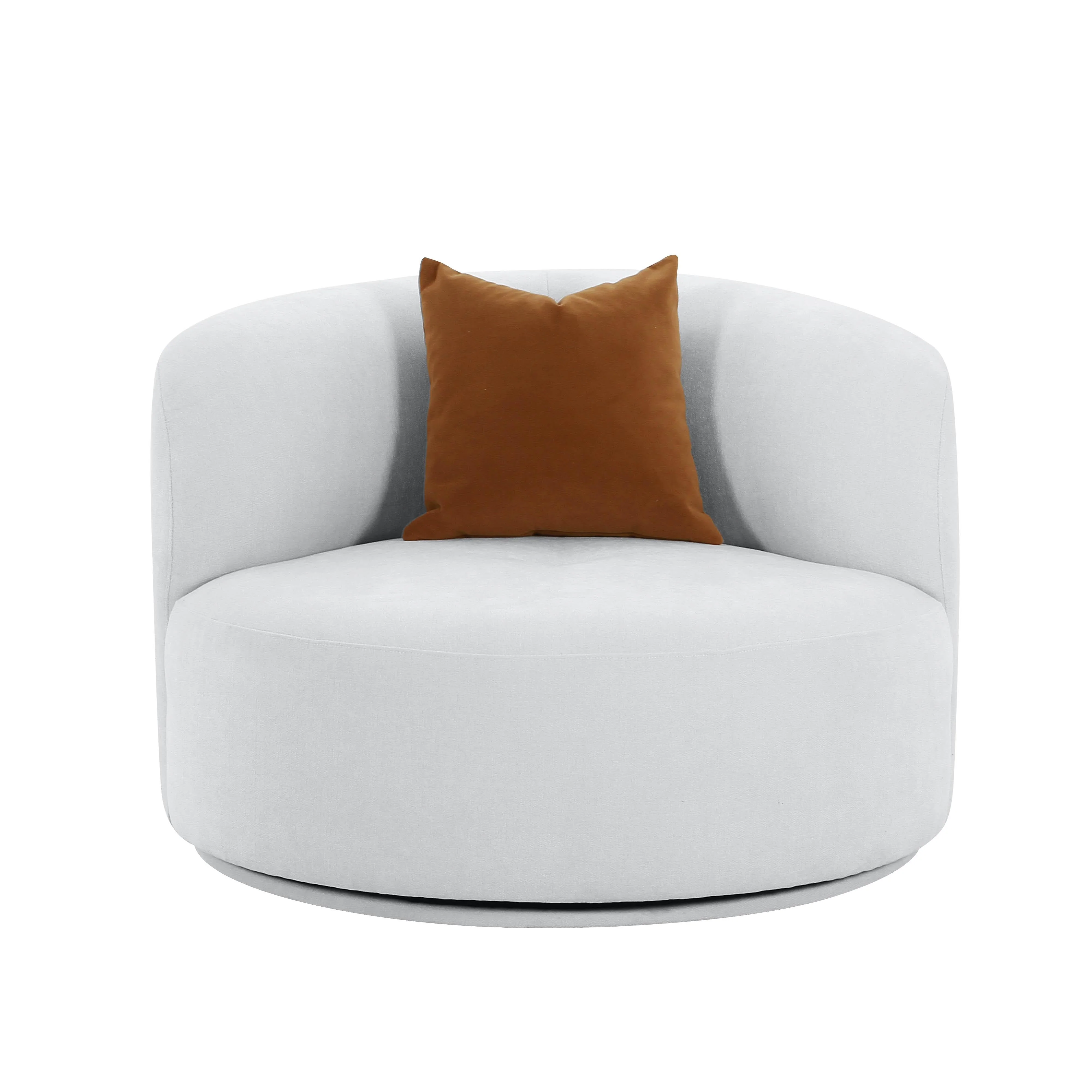Fickle Grey Velvet Swivel Chair - Image 2