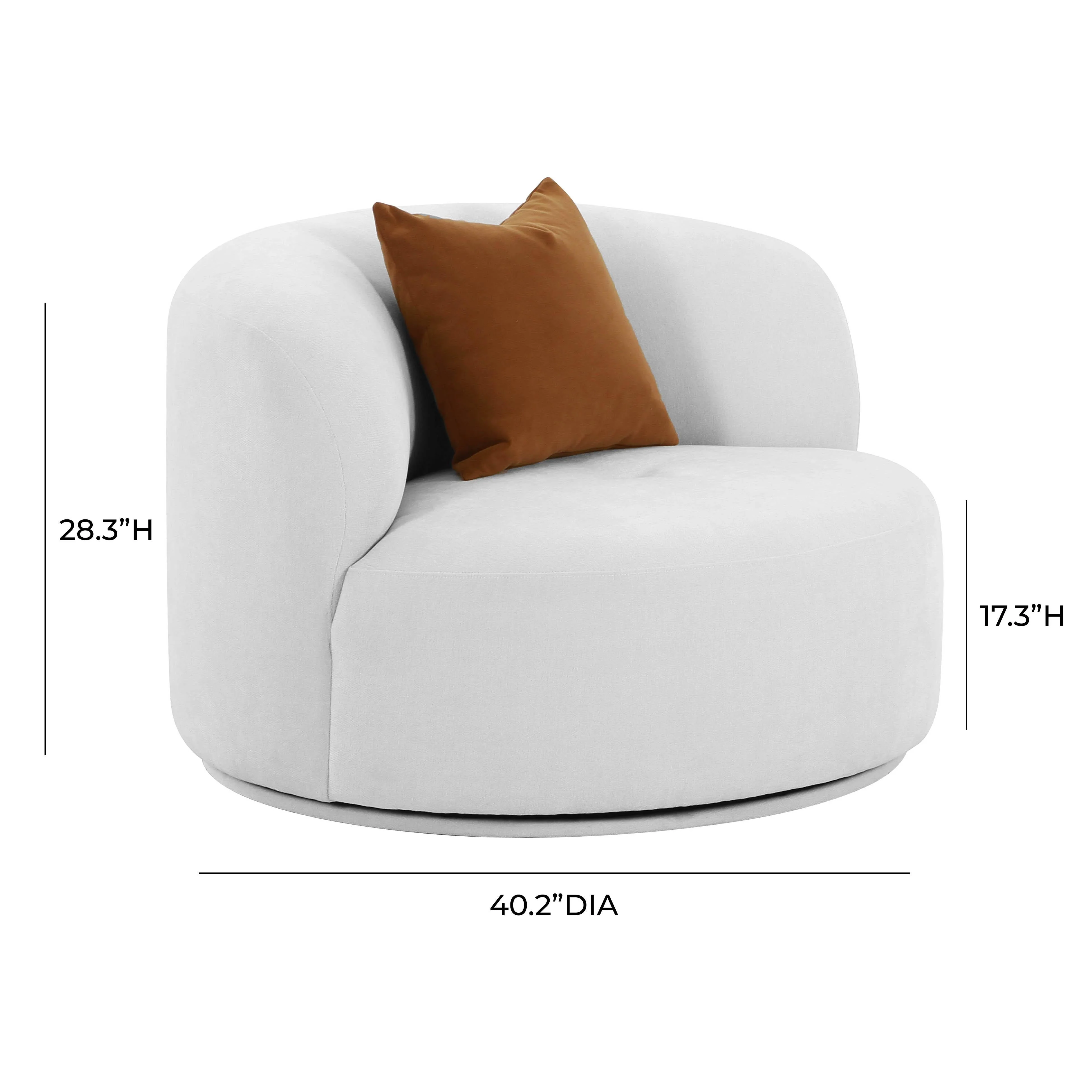 Fickle Grey Velvet Swivel Chair - Image 6