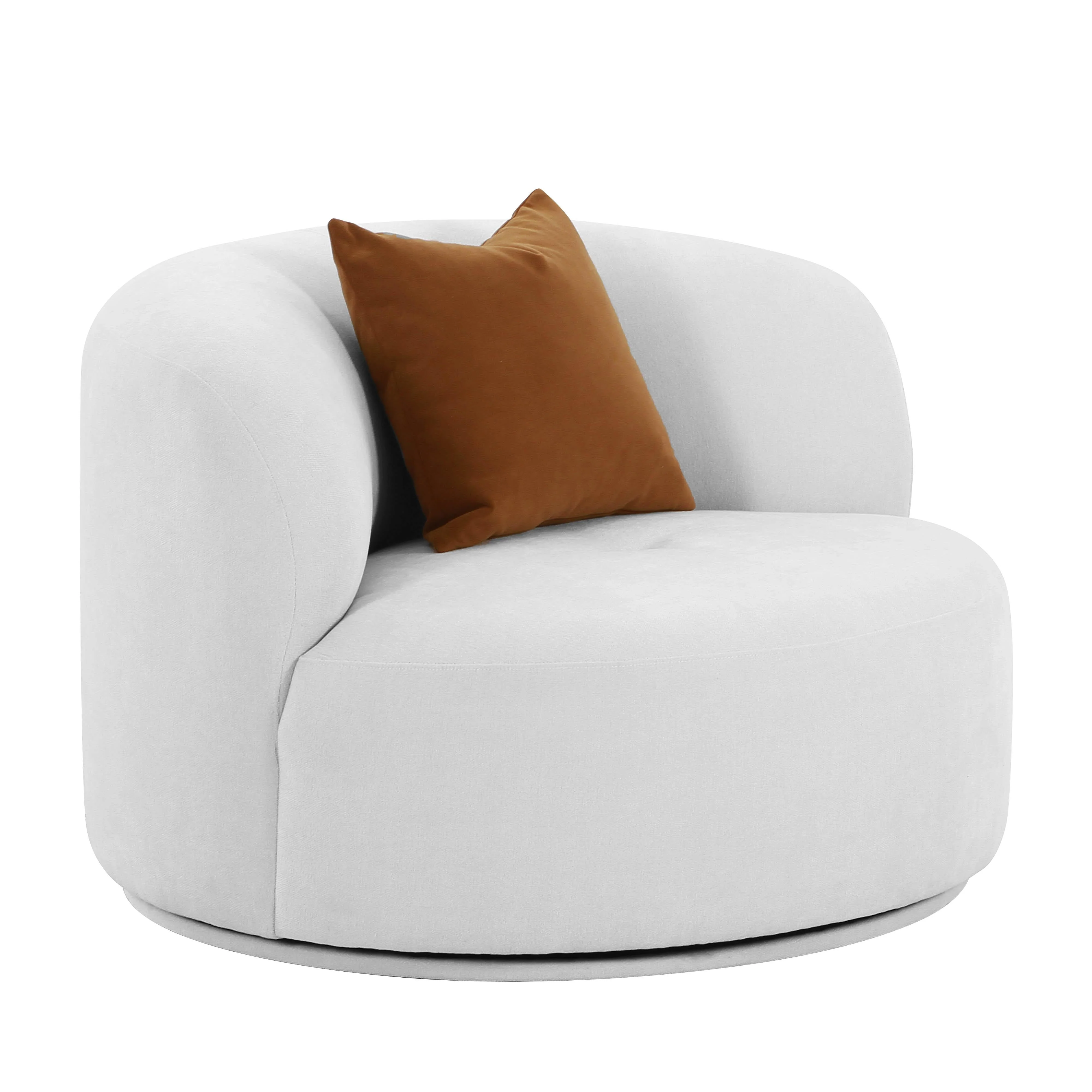 Fickle Grey Velvet Swivel Chair - Image 7