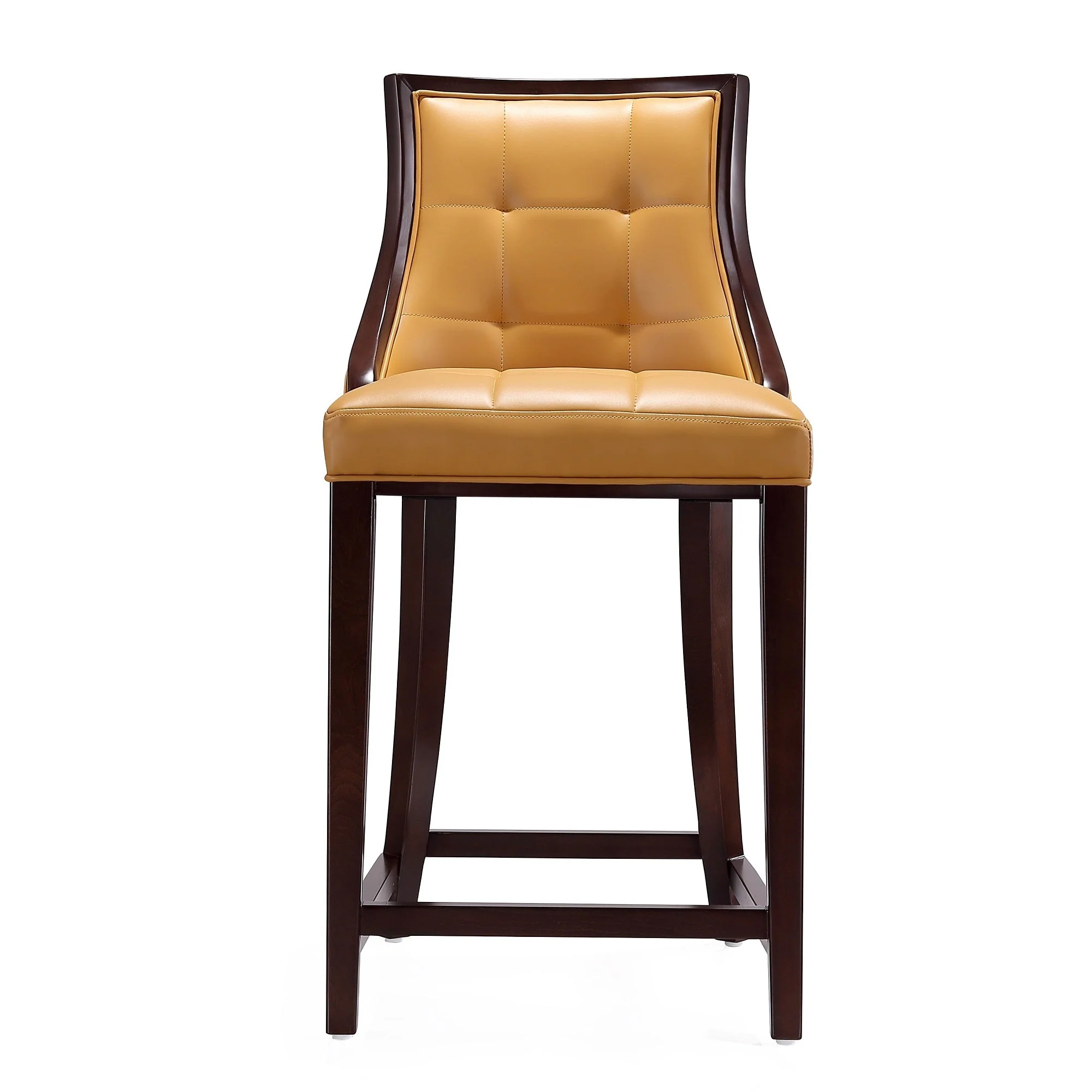 Fifth Ave Counter Stool in Camel and Dark Walnut (set of 3) - Image 5