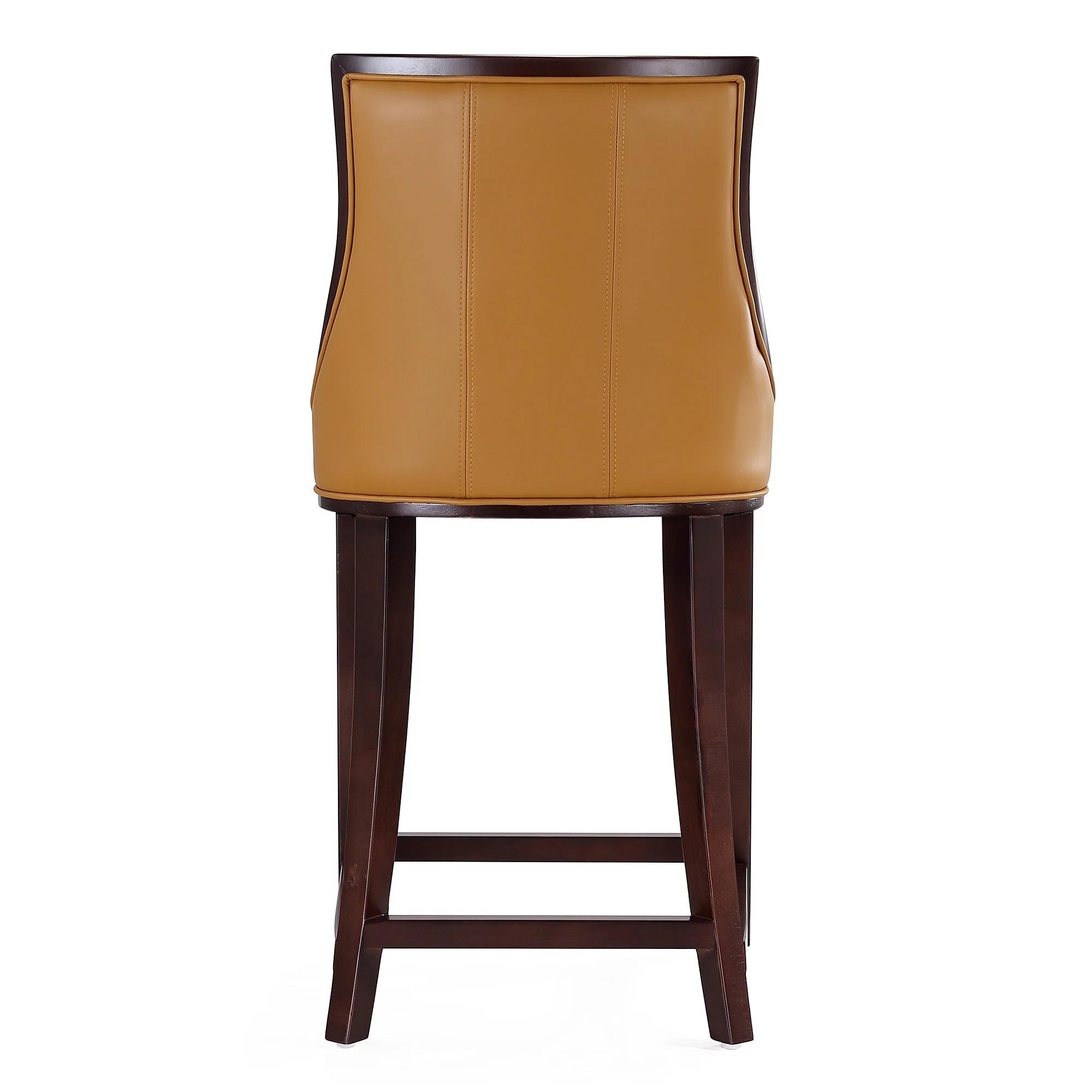 Fifth Ave Counter Stool in Camel and Dark Walnut (set of 3) - Image 8