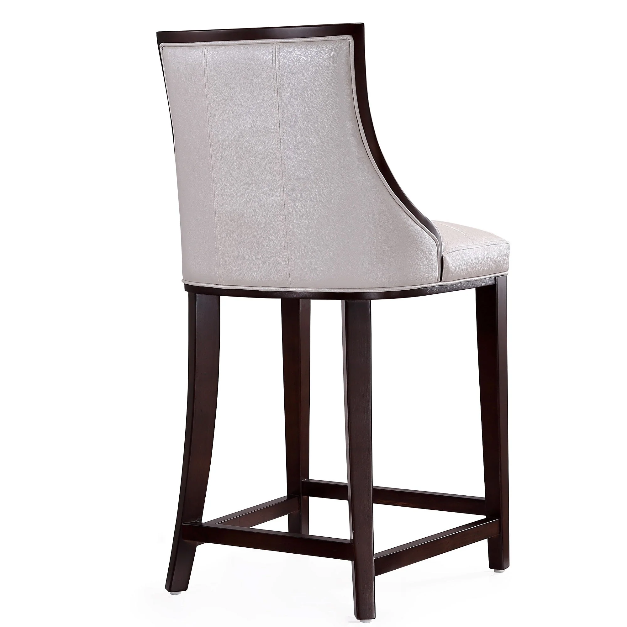 Fifth Ave Counter Stool in Pearl White and Walnut (set of 3) - Image 7
