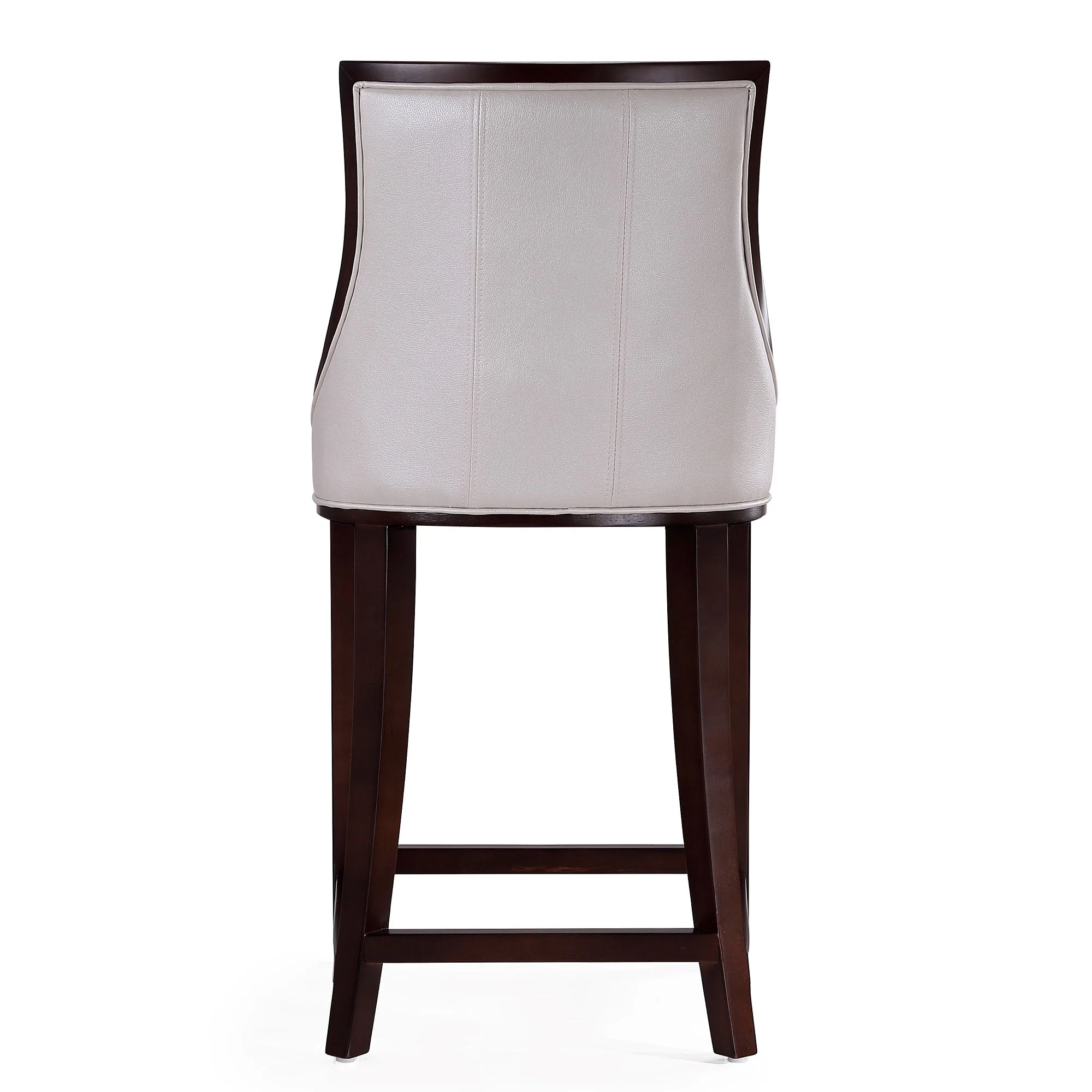 Fifth Ave Counter Stool in Pearl White and Walnut (set of 3) - Image 8
