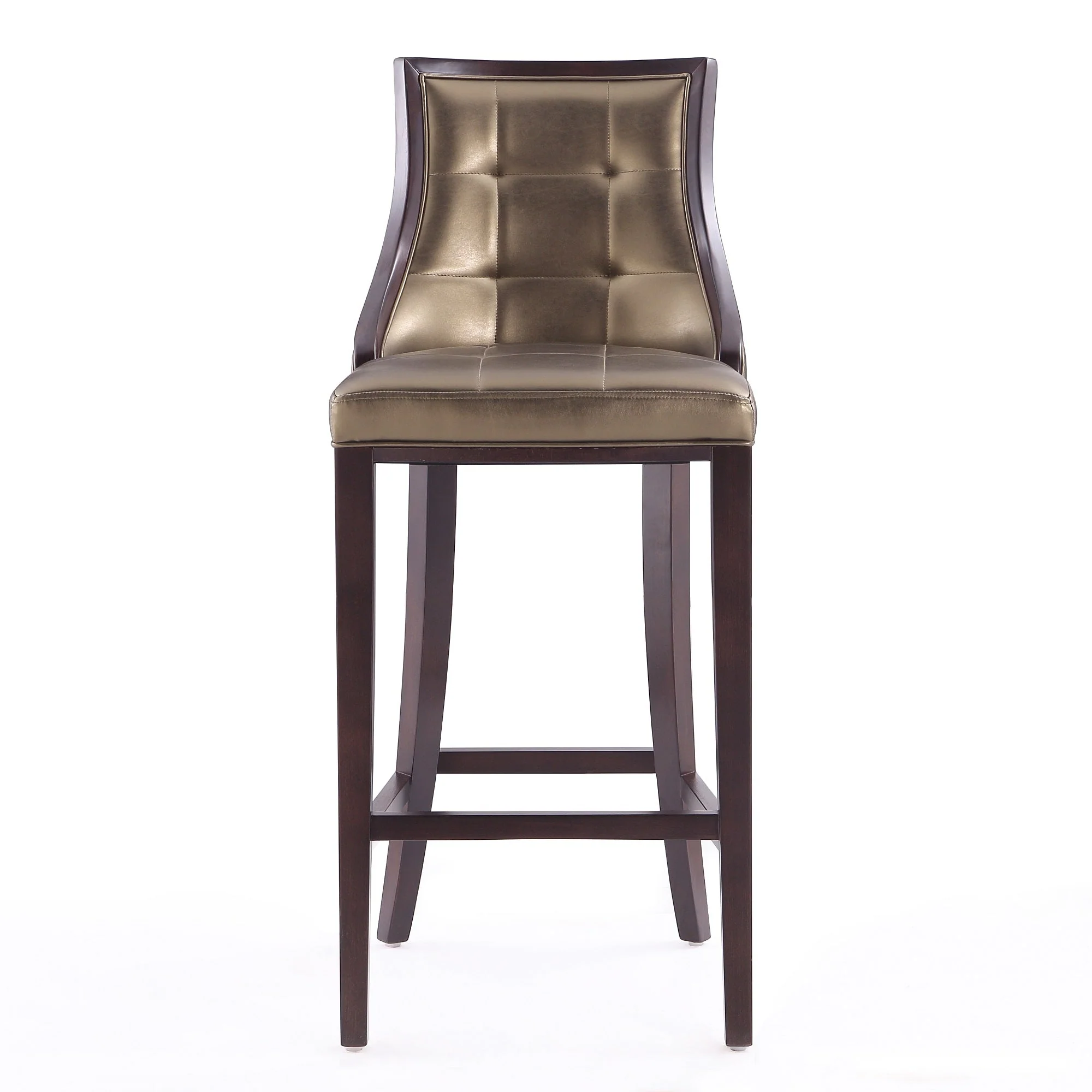 Fifth Avenue Bar Stool in Bronze and Walnut - Image 4