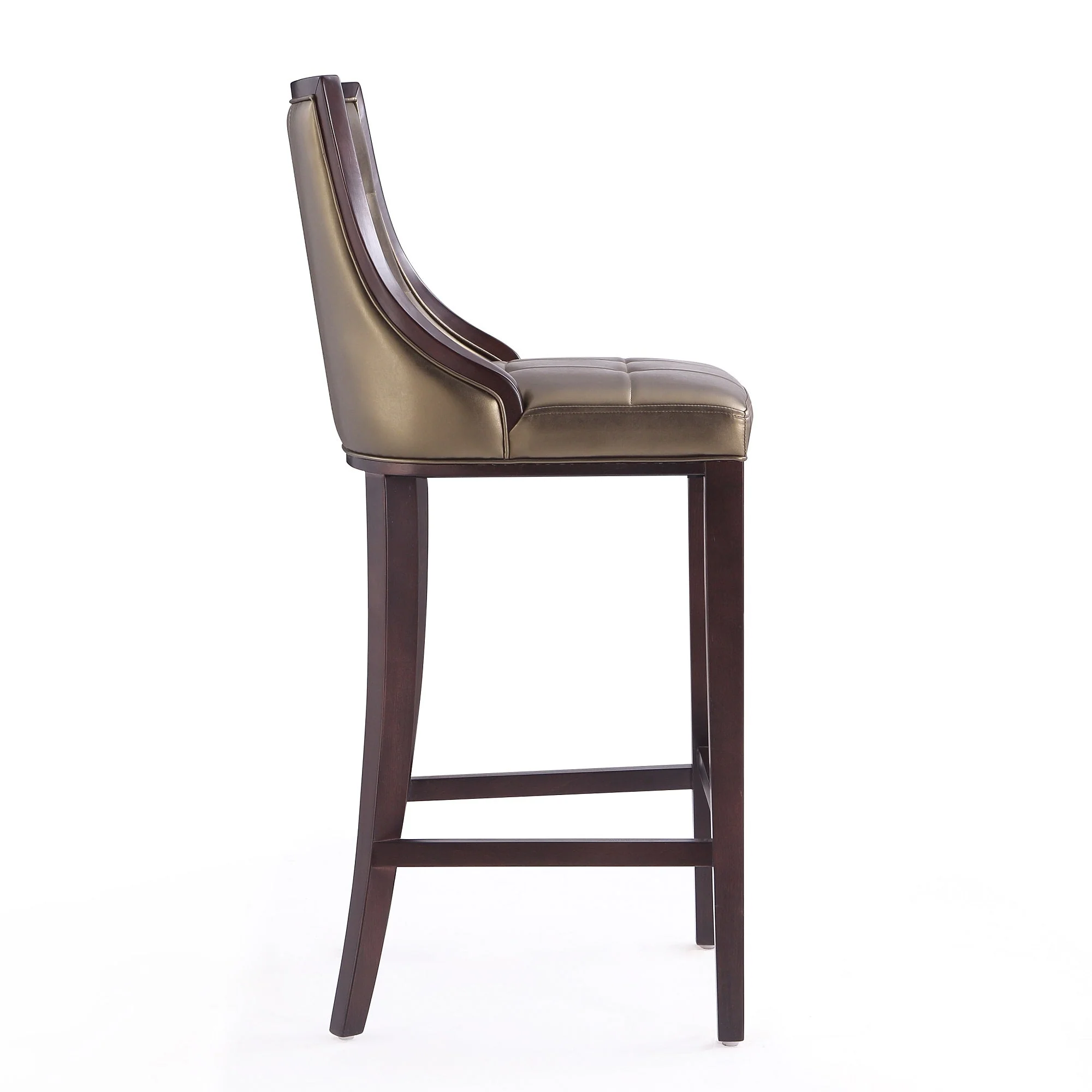 Fifth Avenue Bar Stool in Bronze and Walnut - Image 5