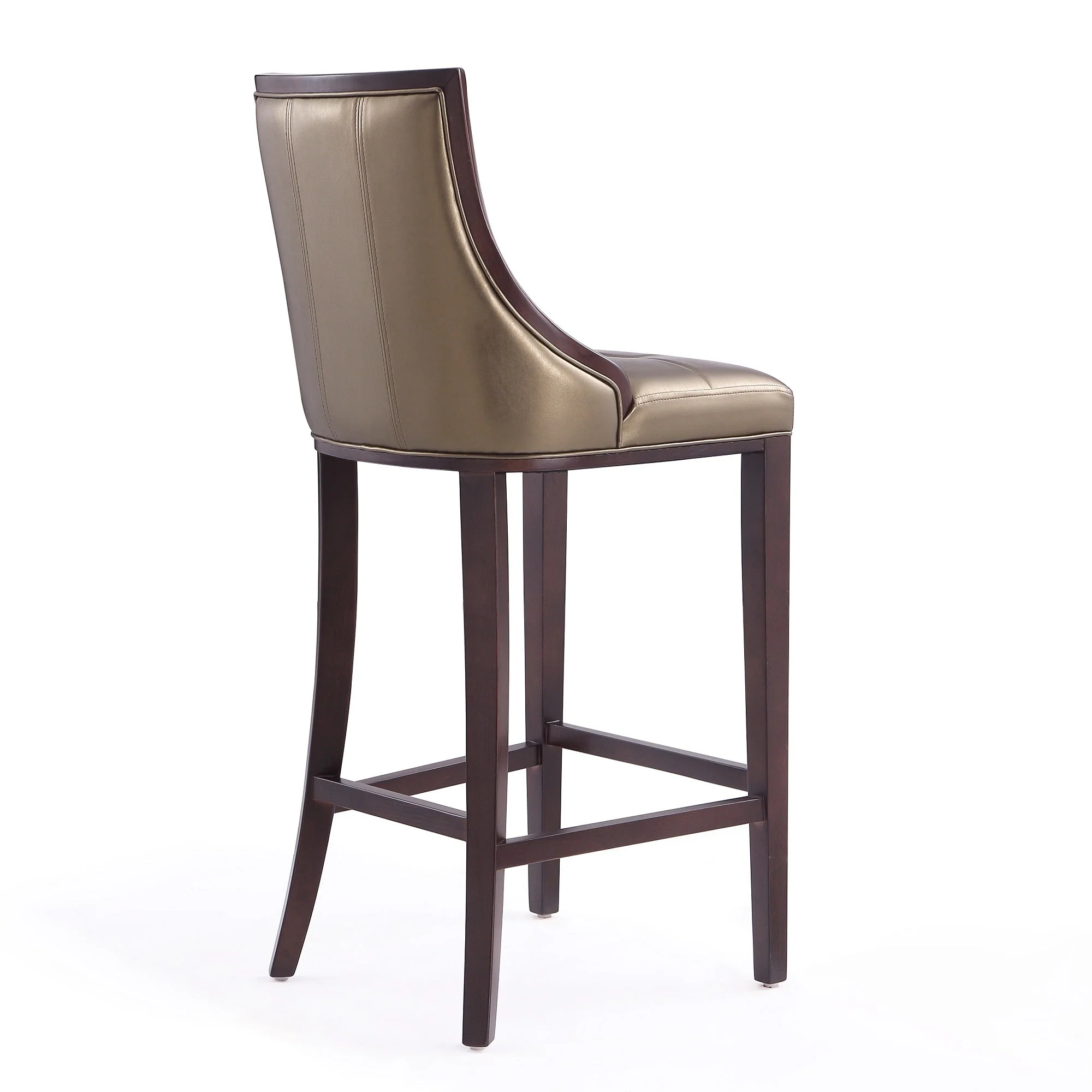 Fifth Avenue Bar Stool in Bronze and Walnut - Image 6