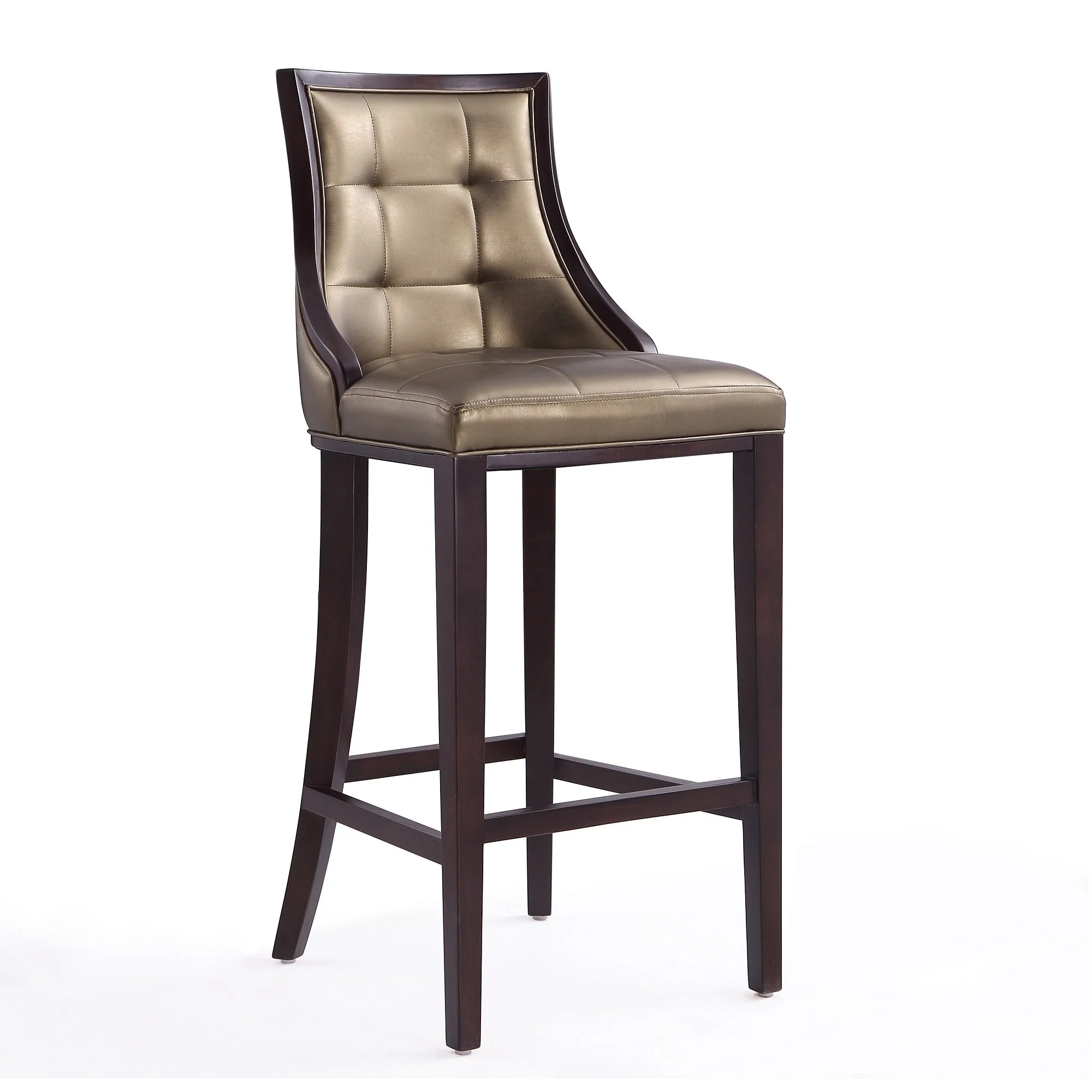 Fifth Avenue Bar Stool in Bronze and Walnut (set of 2) - Image 4