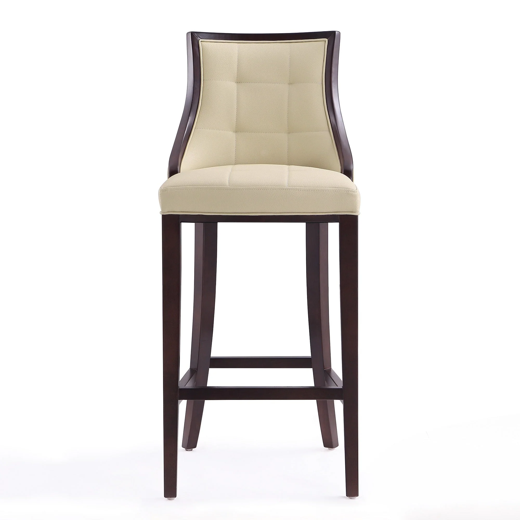 Fifth Avenue Bar Stool in Cream and Walnut (set of 2) - Image 5