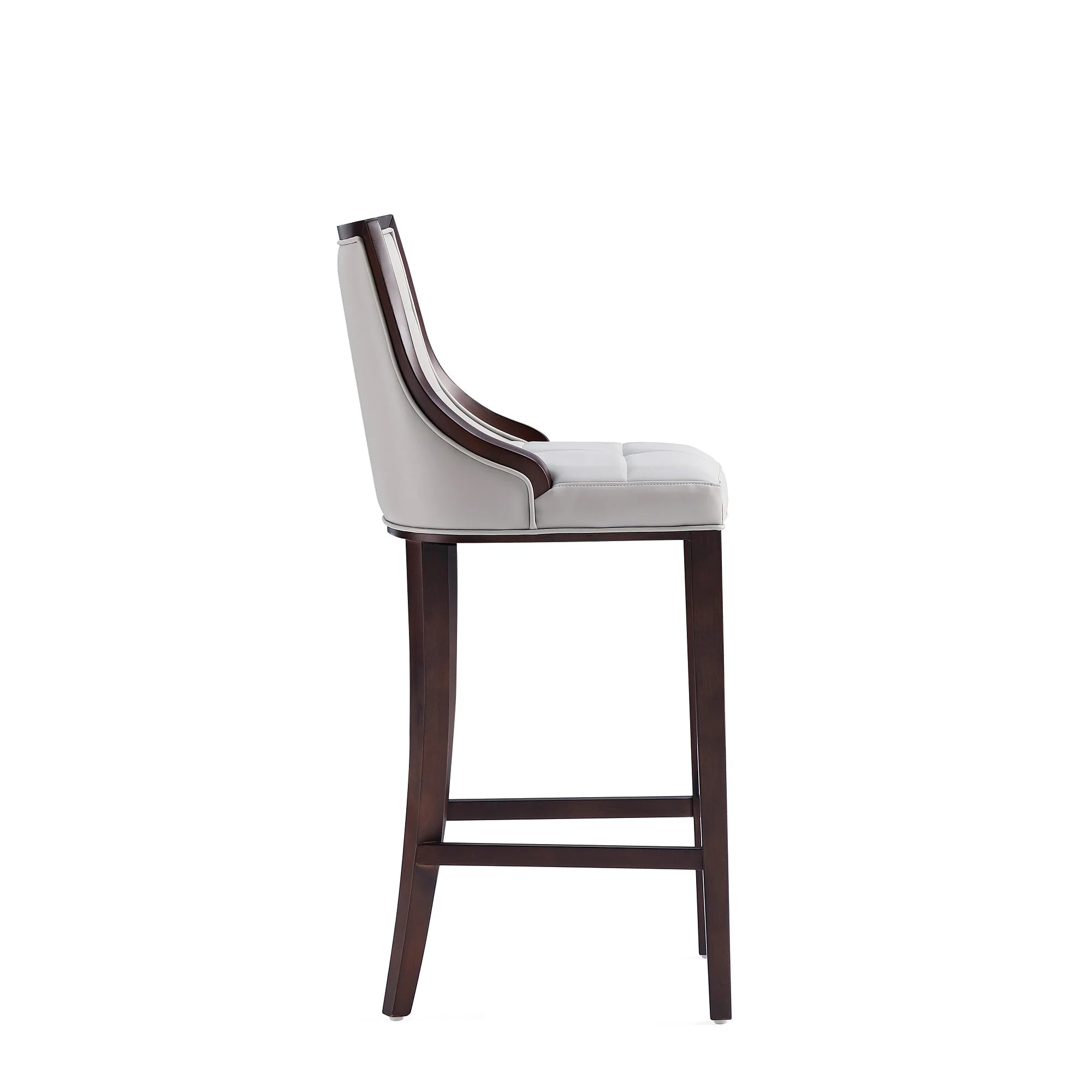 Fifth Avenue Faux Leather Barstool in Light Grey (set of 3) - Image 6